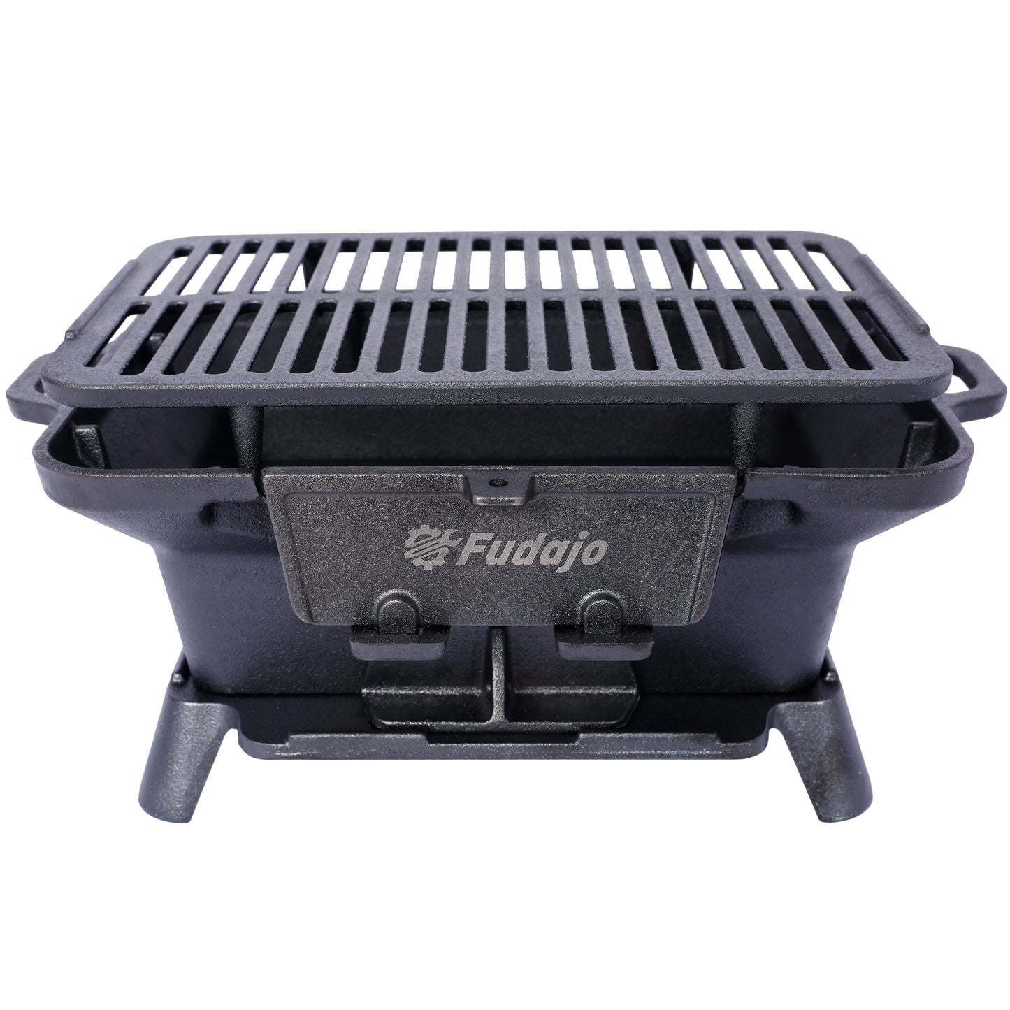 Oval Cast Iron Grill Portable Black
