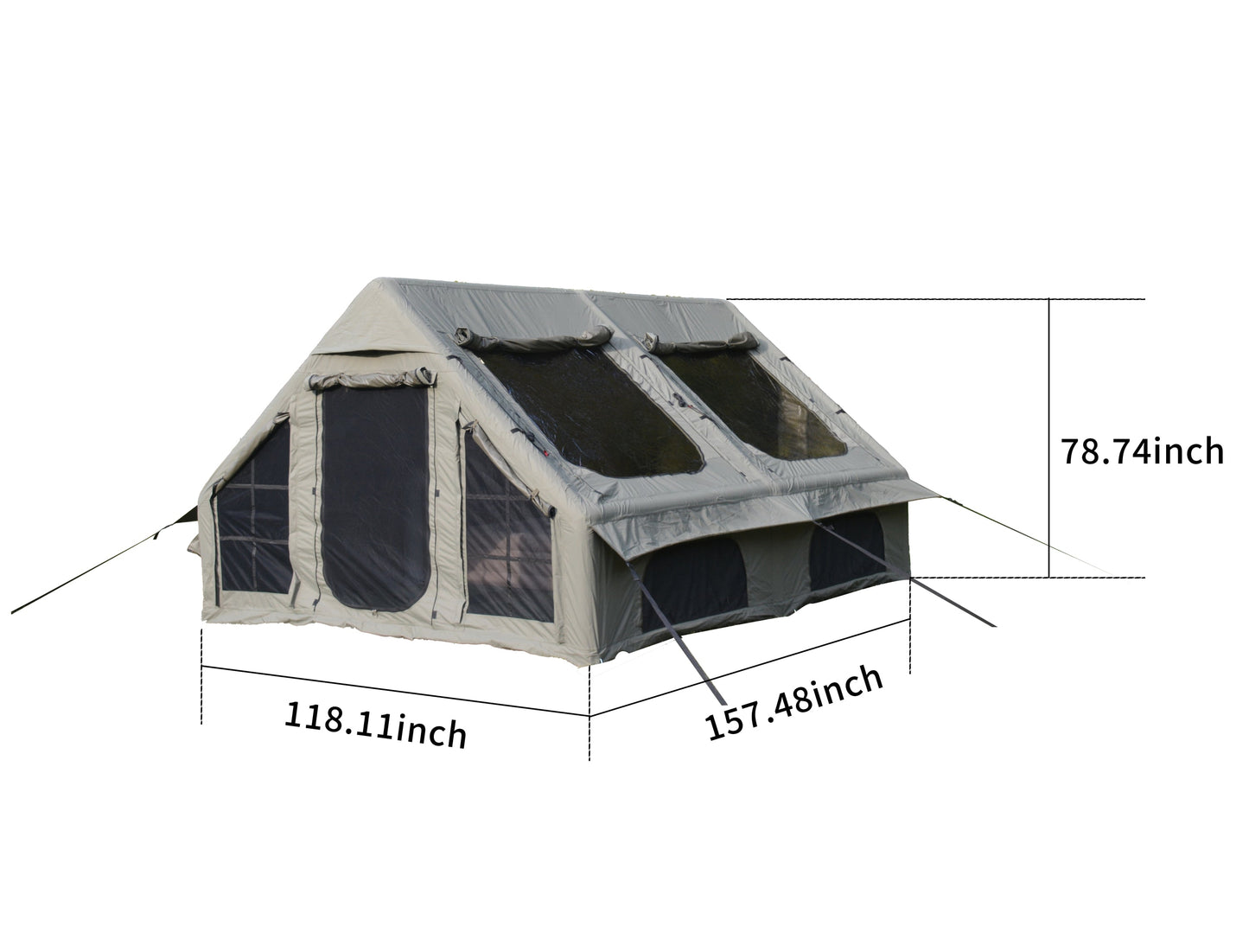 9.8x13ft Inflatable Tent Beige with Pump for camping and outdoor | campingood.com