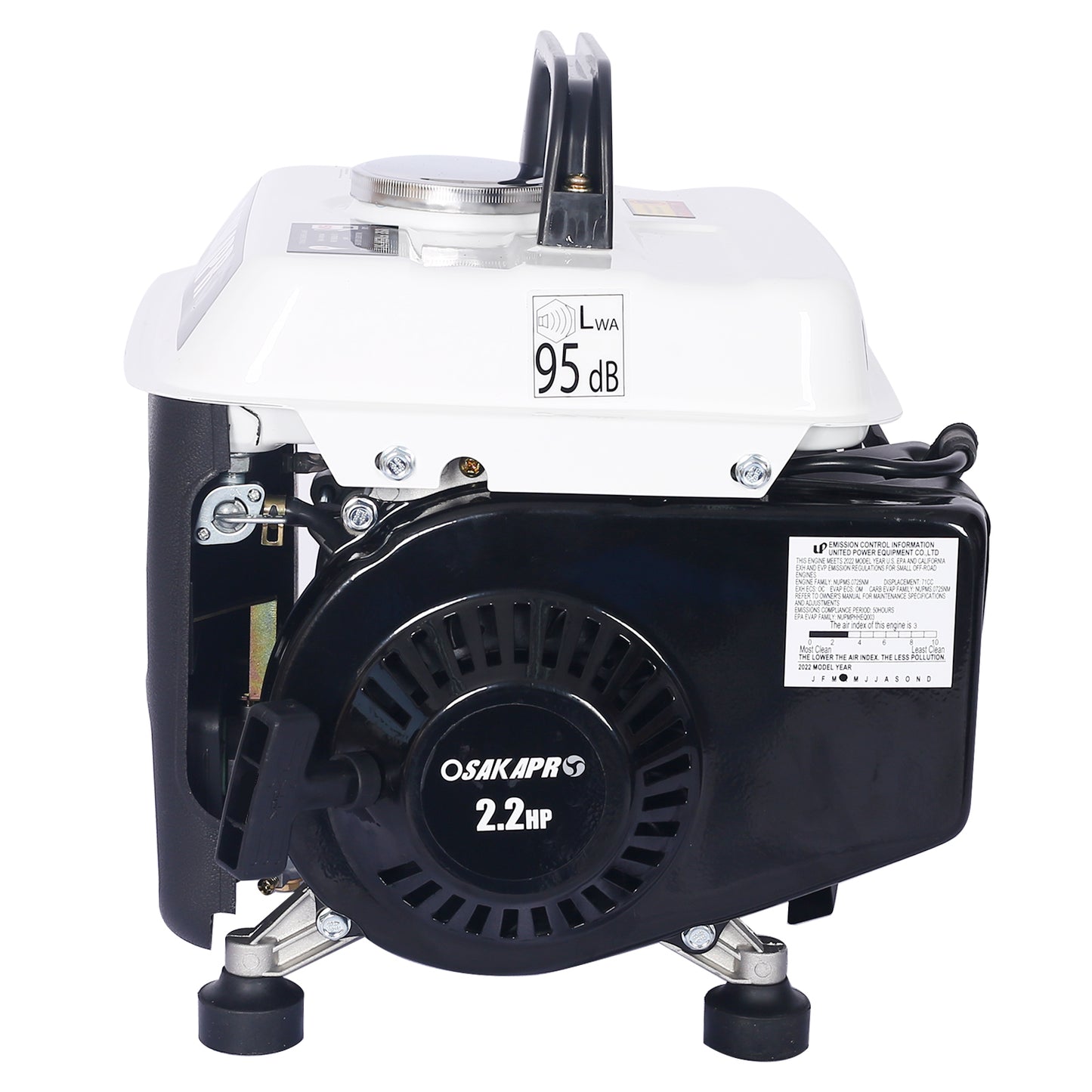 900W Gas Generator with recoil starter and handles