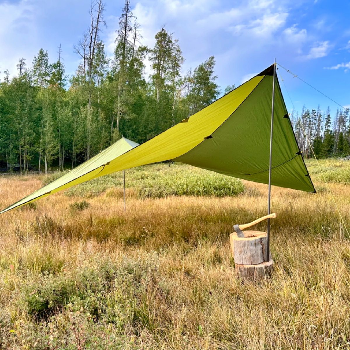 Peregrine Spanner 13.5ft Waterproof Camping Tarp Setup