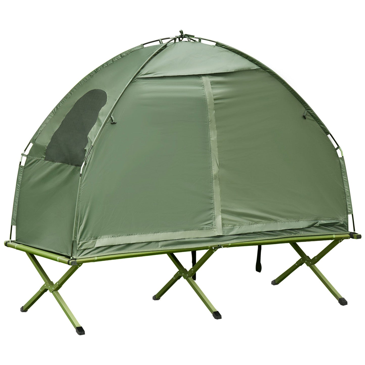 Outsunny Tent Cot Green Single Person for camping and outdoor | campingood.com