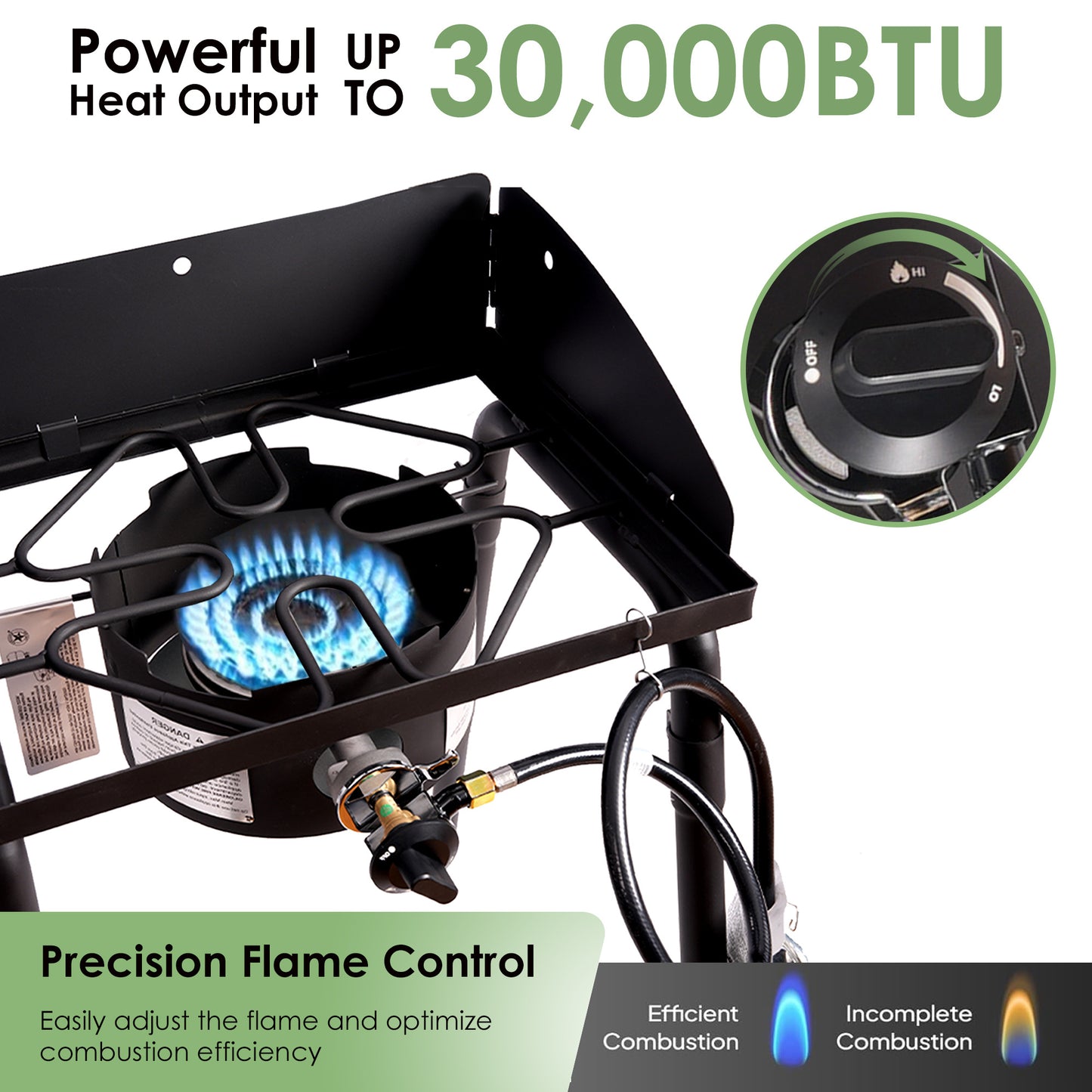 CSA Certified Gas Stove, 30,000 BTU, compact for picnics and grilling, Campingood