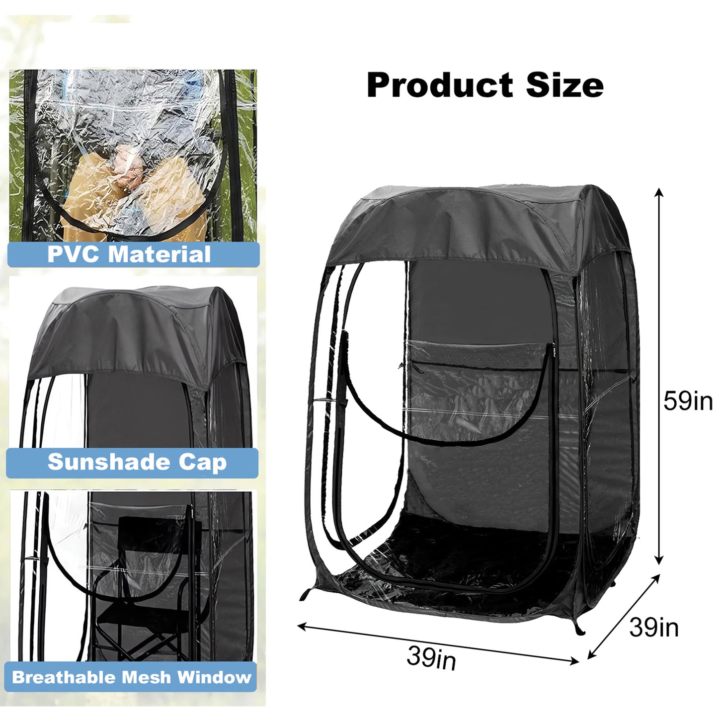 Folded Portable Pop Up Tent for easy storage, ideal outdoor sports camping shelter, Campingood