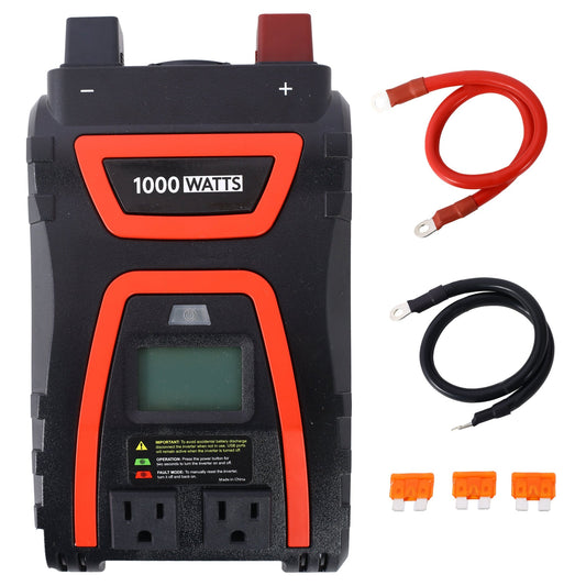 1000W Power Inverter for Camping RV - 2000W Peak, USB - C, LCD Display for camping and outdoor | campingood.com