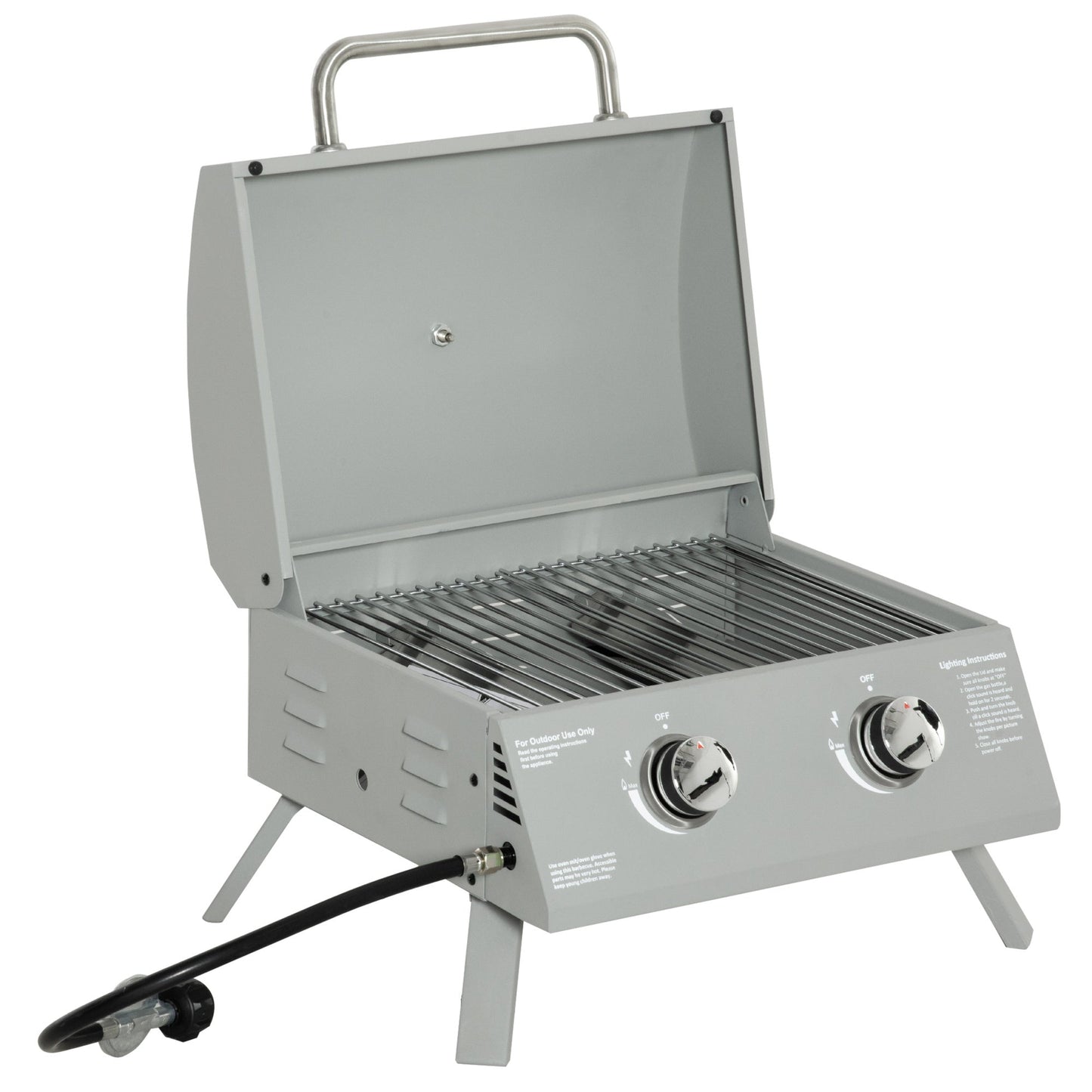 2 Burner Portable Propane Grill Tabletop BBQ Outdoor Campingood for camping and outdoor | campingood.com
