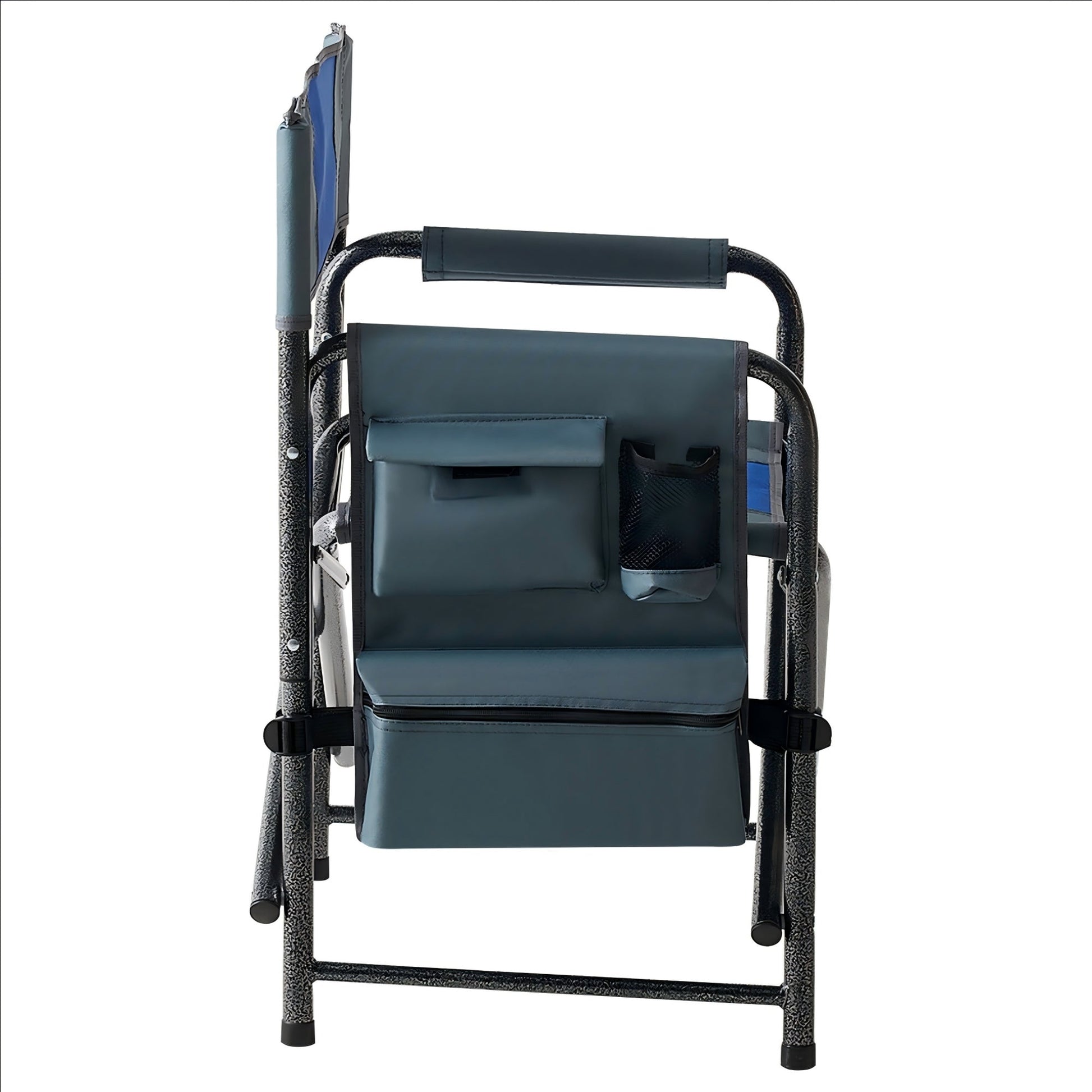 2 - Piece Folding Chair Blue/Grey with Pockets for camping and outdoor | campingood.com