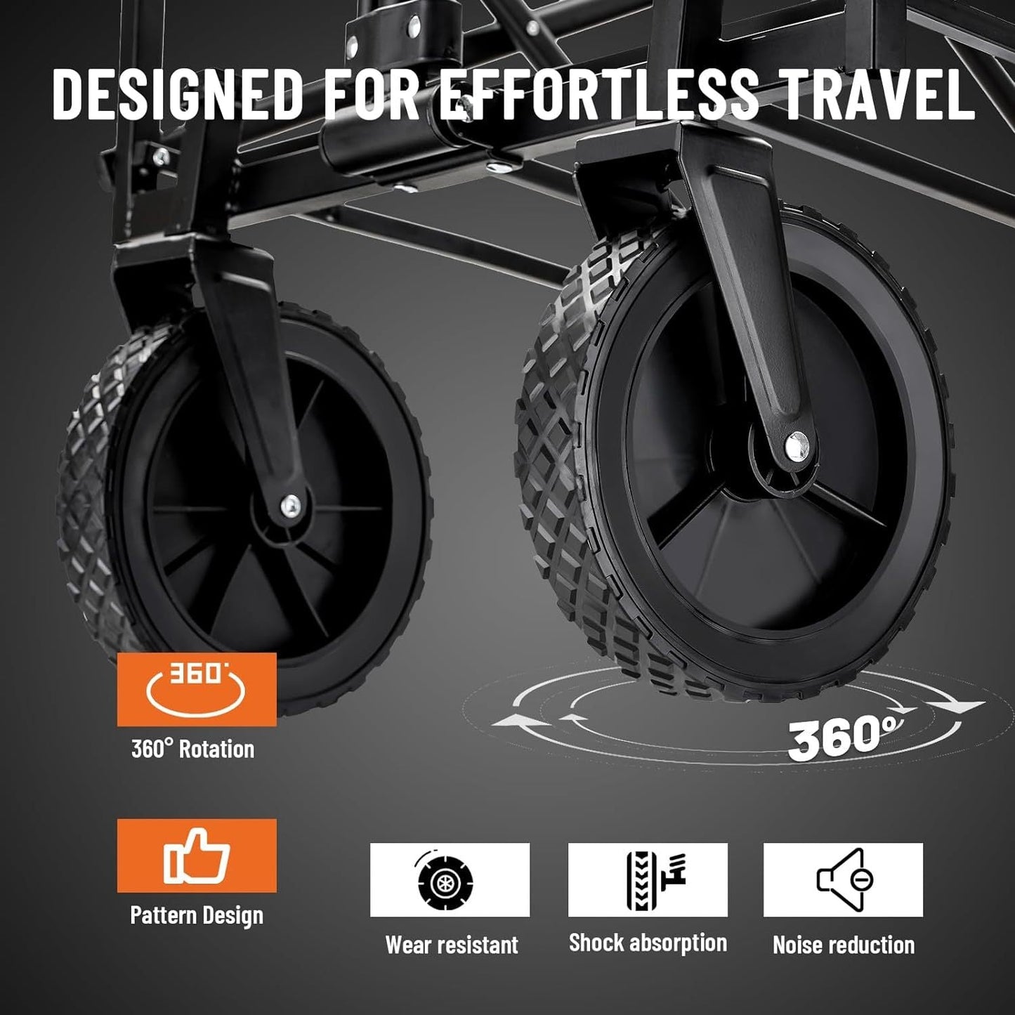 220 Lbs Collapsible Camping Wagon All - Terrain Outdoor for camping and outdoor | campingood.com