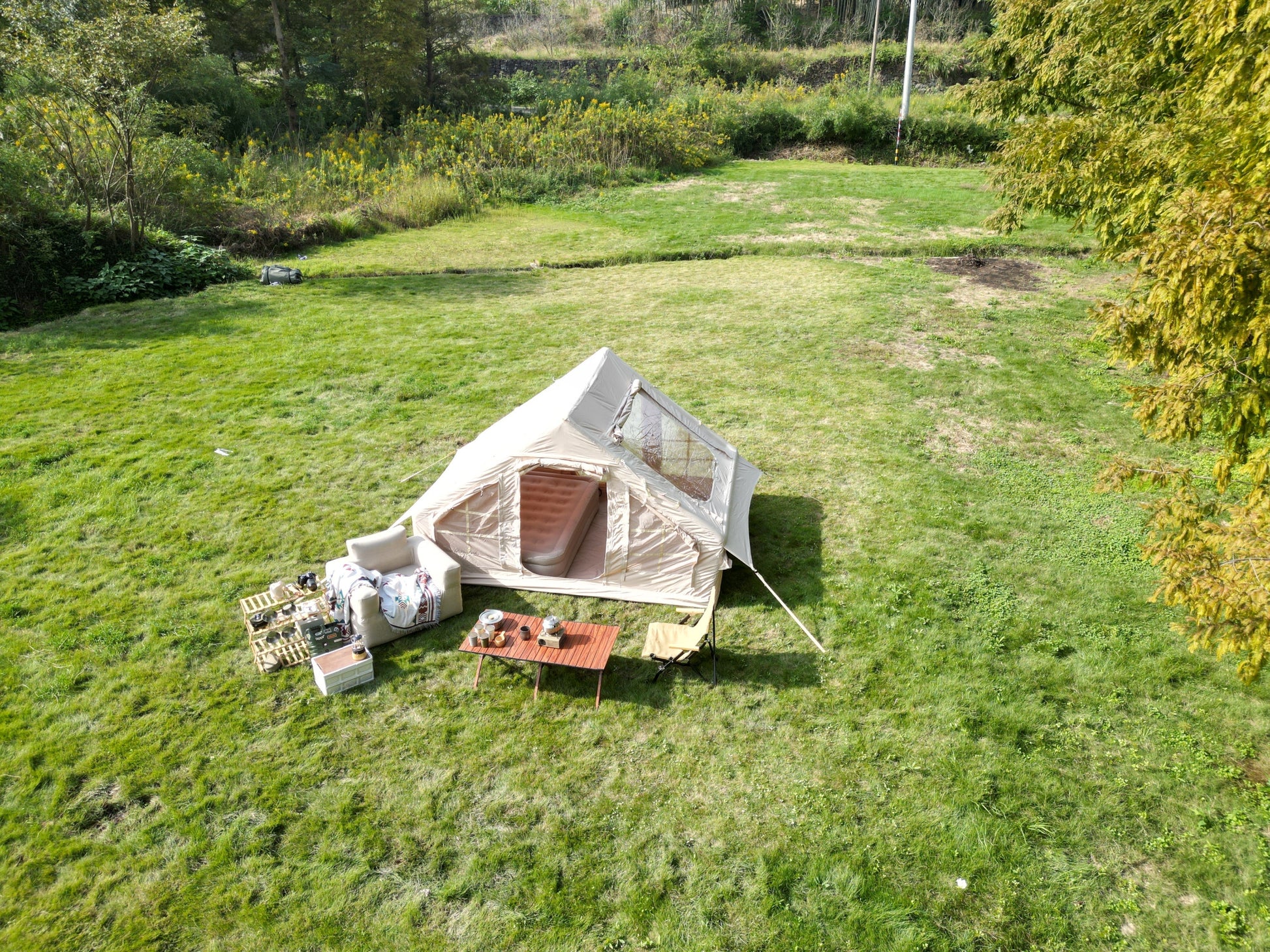 4 - 6 Person Inflatable Glamping Tent | 4 - Season, 5 - Min Setup | Campingood for camping and outdoor | campingood.com