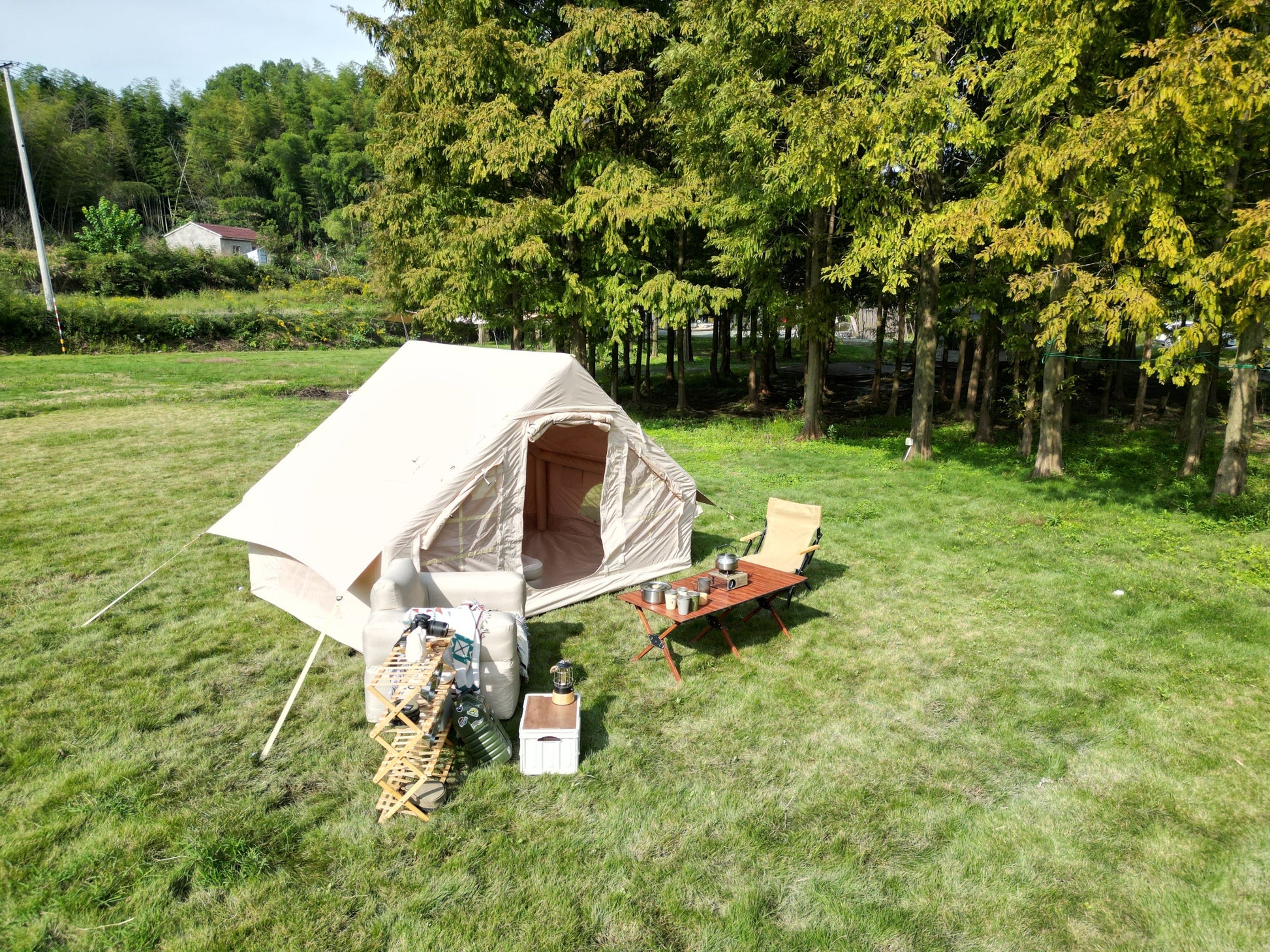 4 - 6 Person Inflatable Glamping Tent | 4 - Season, 5 - Min Setup | Campingood for camping and outdoor | campingood.com