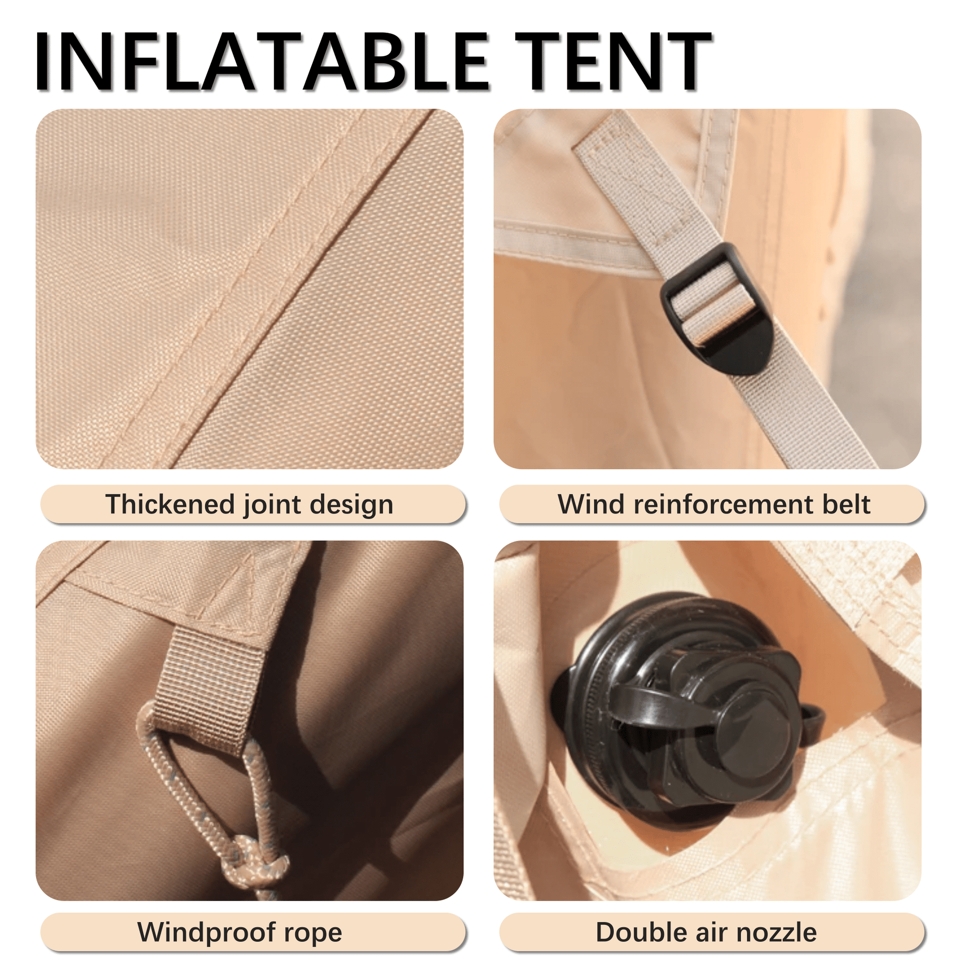 4 - 6 Person Inflatable Glamping Tent w/ Pump Outdoor Campingood for camping and outdoor | campingood.com