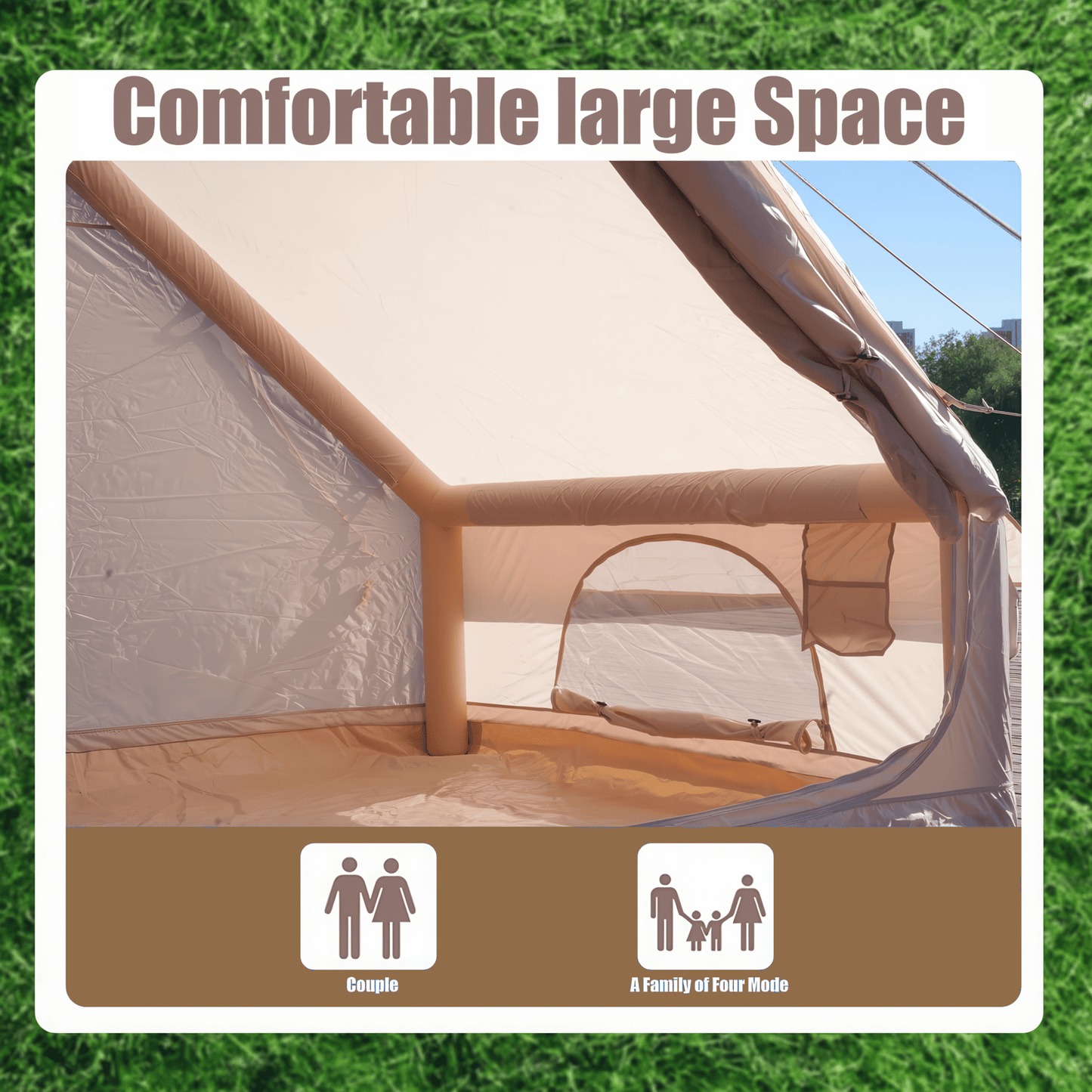 4 - 6 Person Inflatable Glamping Tent w/ Pump Outdoor Campingood for camping and outdoor | campingood.com