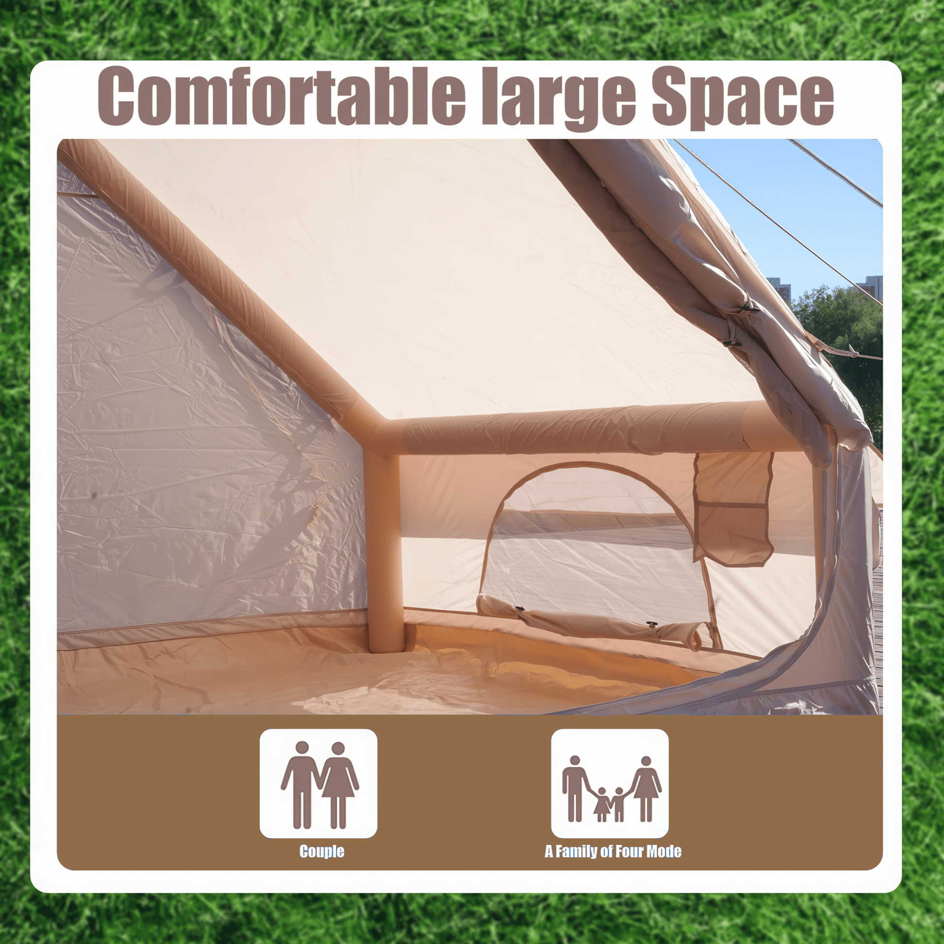 4 - 6 Person Inflatable Glamping Tent w/ Pump Outdoor Campingood for camping and outdoor | campingood.com