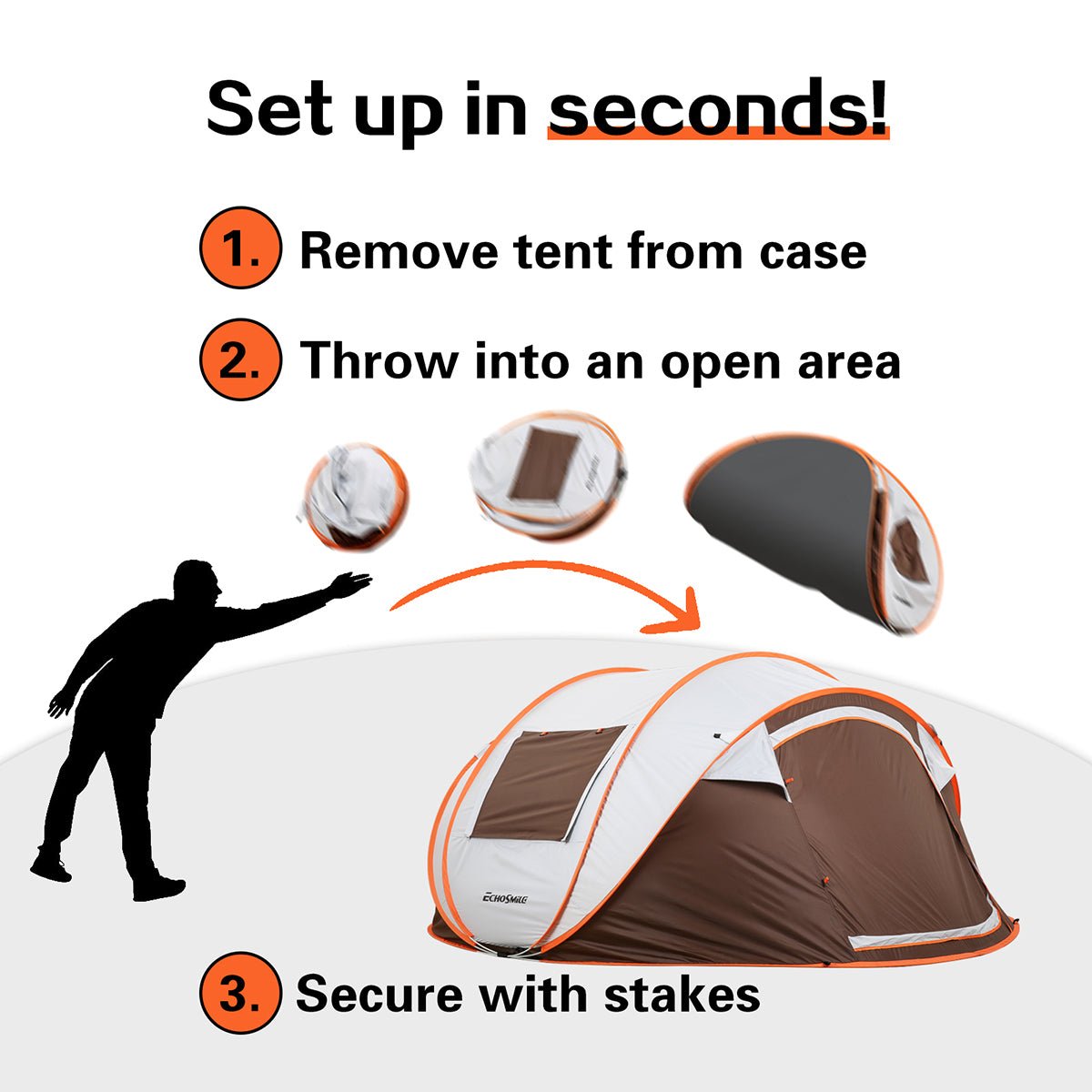 4 - 6 Person Pop Up Tent for Family Camping Outdoor Campingood for camping and outdoor | campingood.com