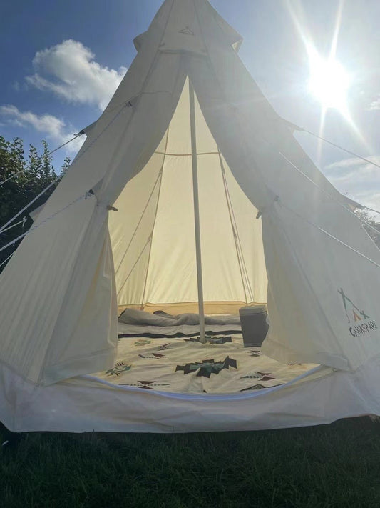 4 - Season 9.85ft Canvas Bell Tent for Camping & Glamping for camping and outdoor | campingood.com