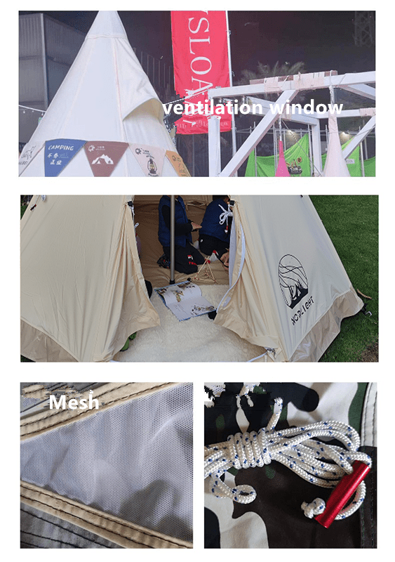 4 - Season 9.85ft Canvas Bell Tent for Camping & Glamping for camping and outdoor | campingood.com