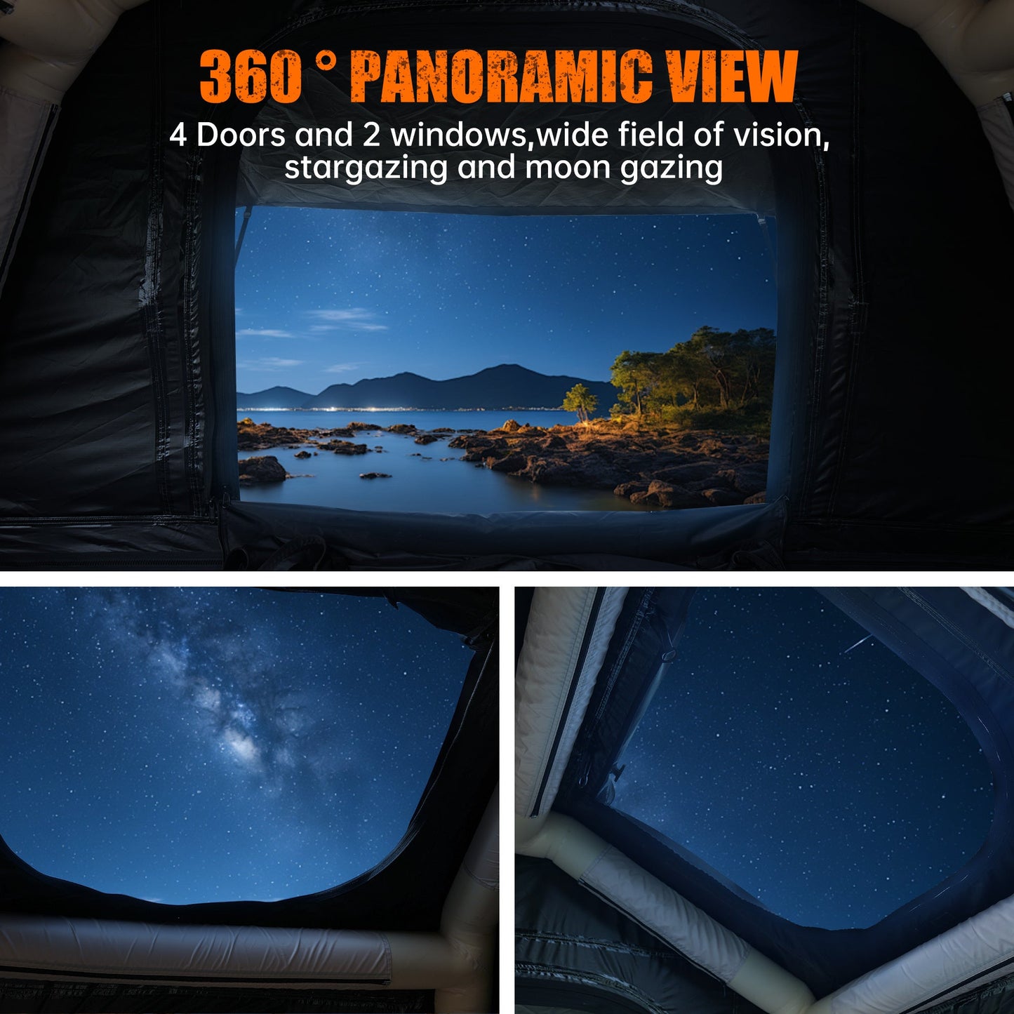 4x4 Roof Top Inflatable Tent with Ladder Khaki & Black for camping and outdoor | campingood.com