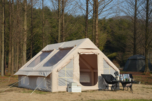 9.8x13ft Inflatable Tent Beige with Pump