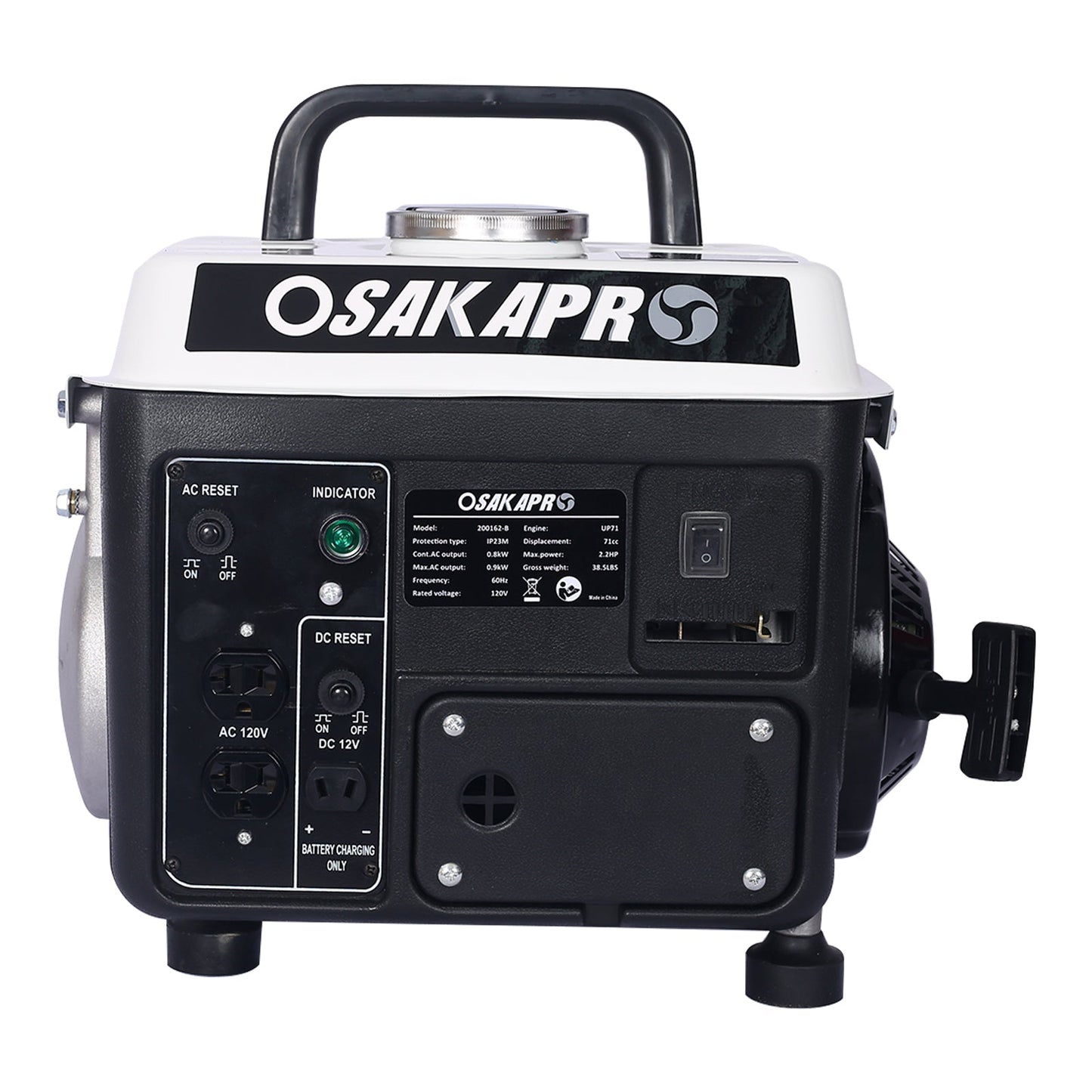 900W Portable Gas Generator, Low Noise, EPA Compliant, White for camping and outdoor | campingood.com
