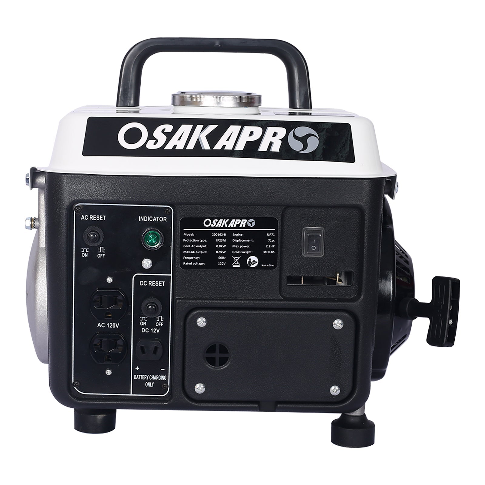 900W Portable Gas Generator, Low Noise, EPA Compliant, White for camping and outdoor | campingood.com