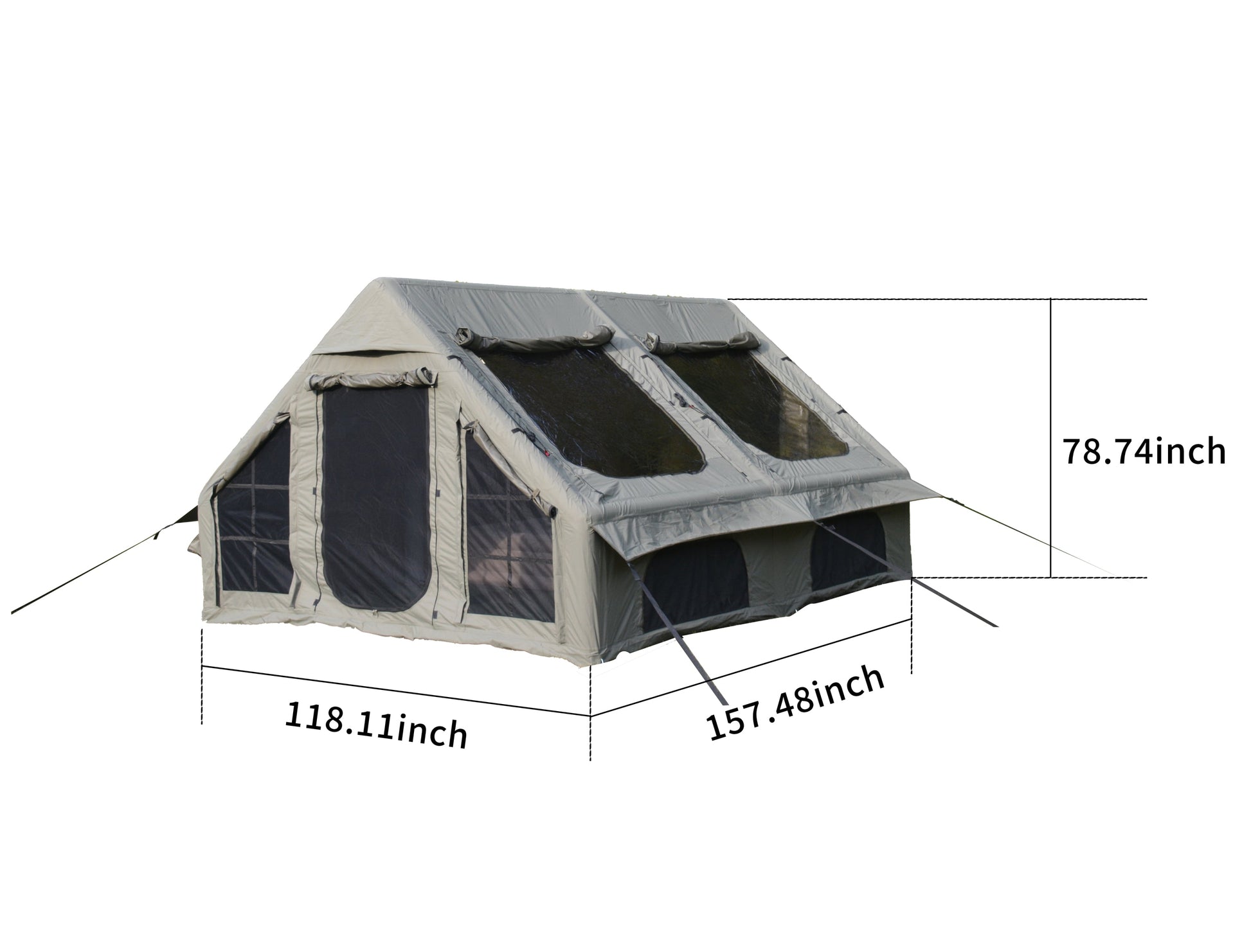 9.8x13ft Inflatable Tent Beige with Pump for camping and outdoor | campingood.com