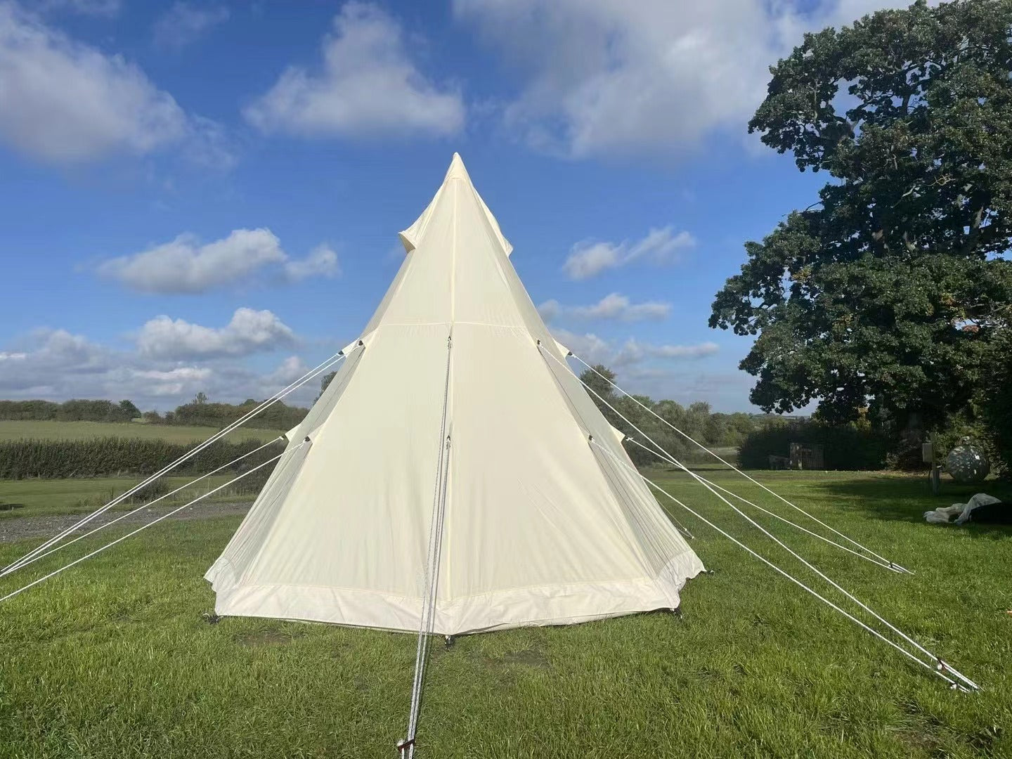 4-Season 9.85ft Canvas Bell Tent for Camping & Glamping - interior showing spacious design from Campingood 
