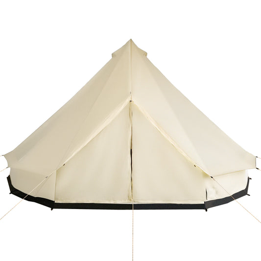 10-Person Yurt Tent for glamping, beige polyester, waterproof, spacious for outdoor camping, Campingood