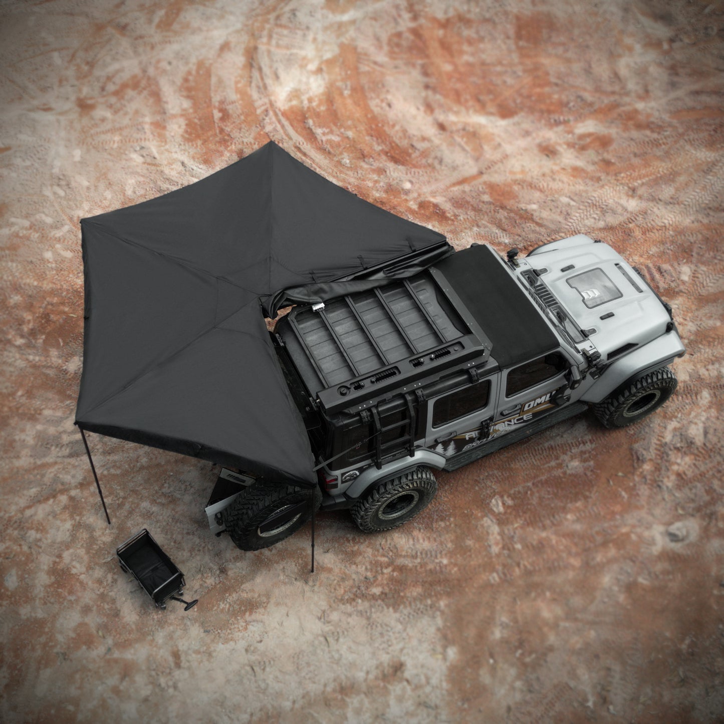 Overland 270° Awning Tent Black Top