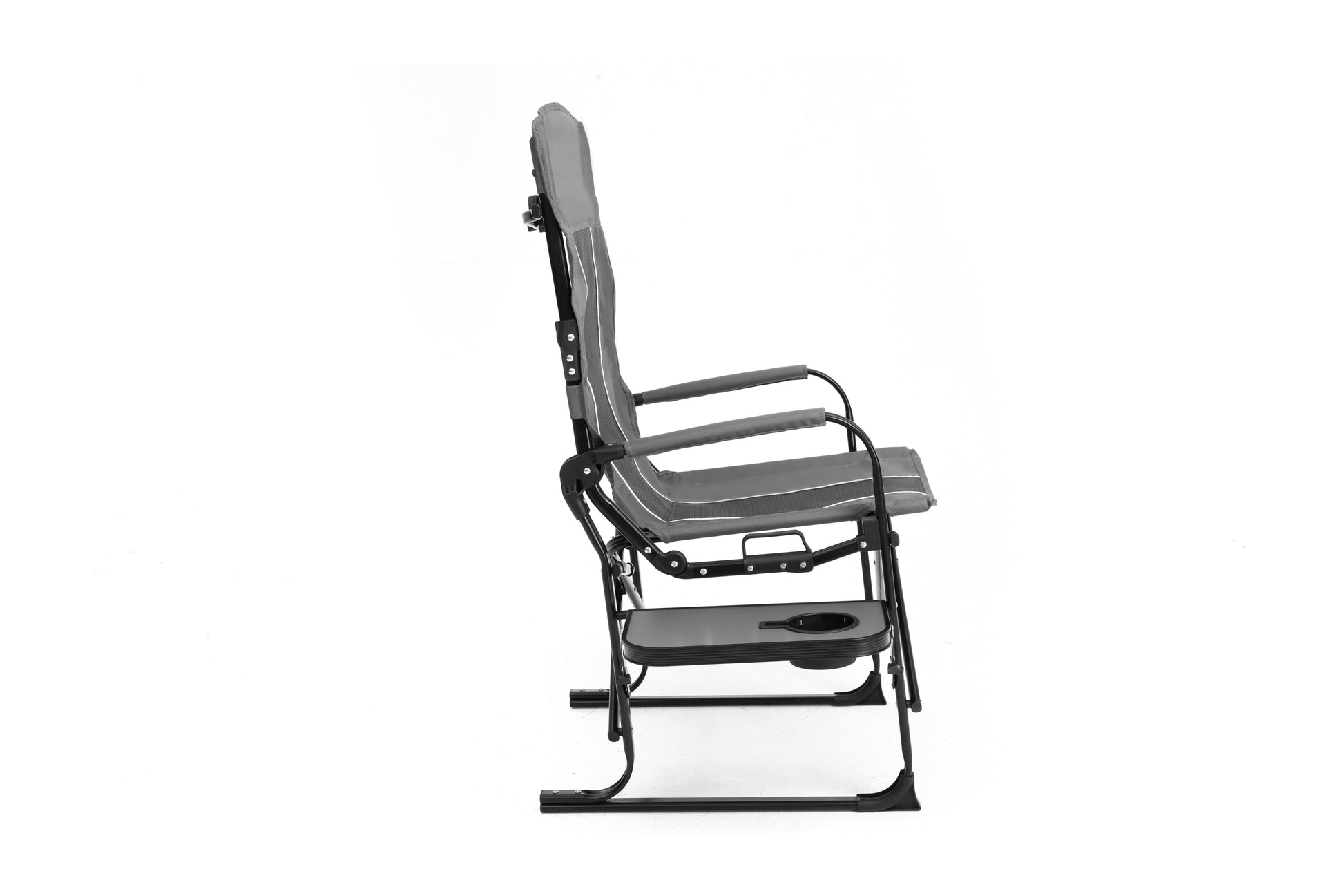 Directors Chair Grey with Side Table for camping and outdoor | campingood.com