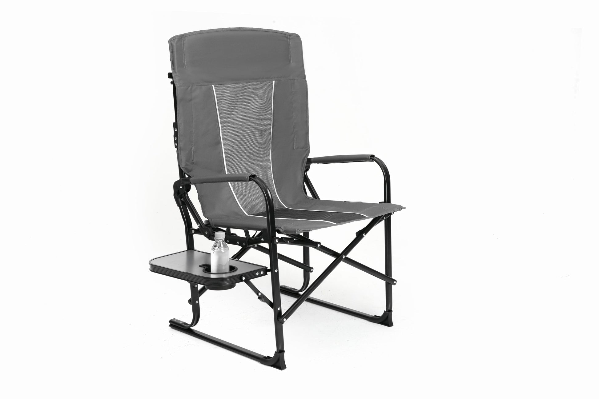 Directors Chair Grey with Side Table for camping and outdoor | campingood.com