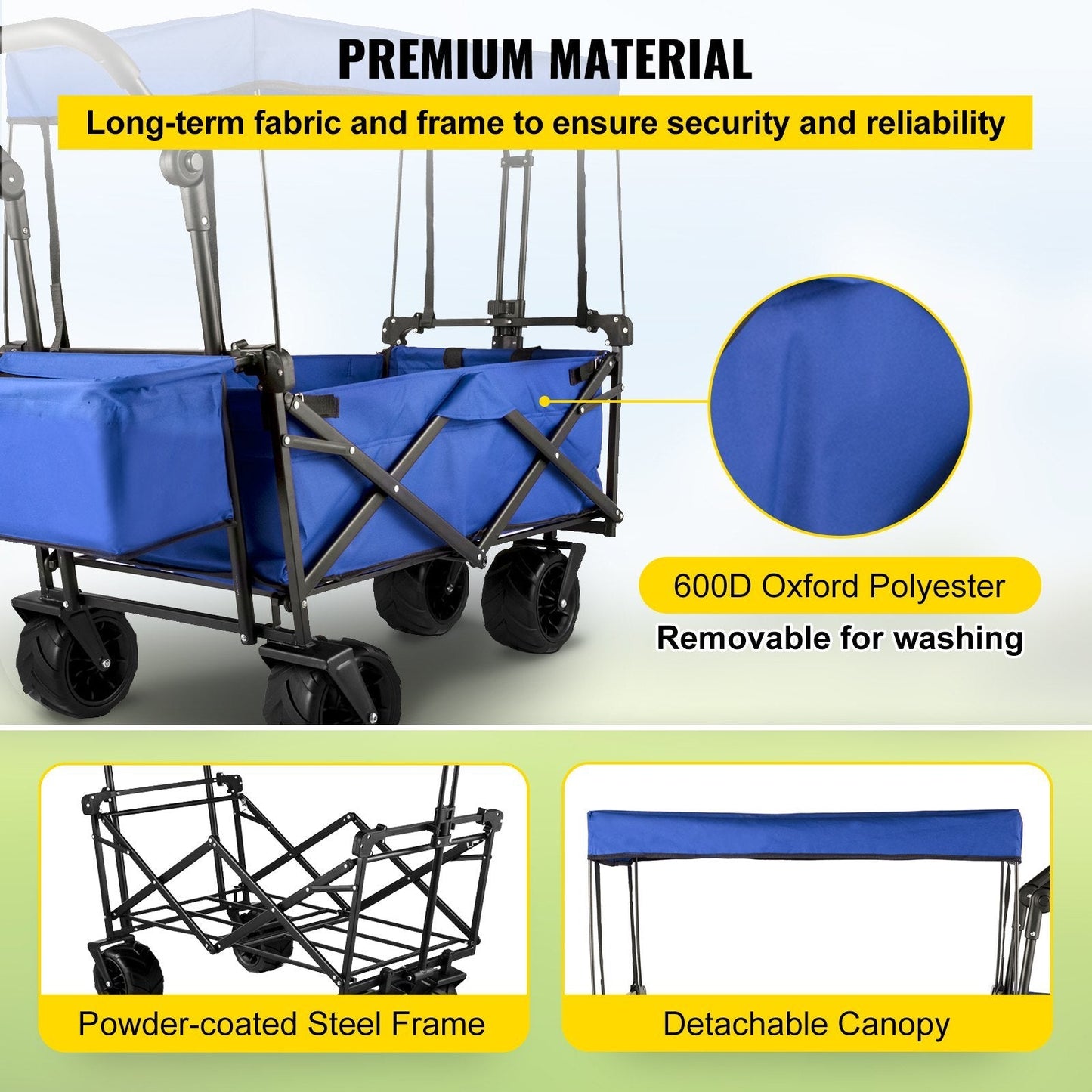 Extra Large Garden Cart w/ Canopy for Camping Outdoor Campingood for camping and outdoor | campingood.com
