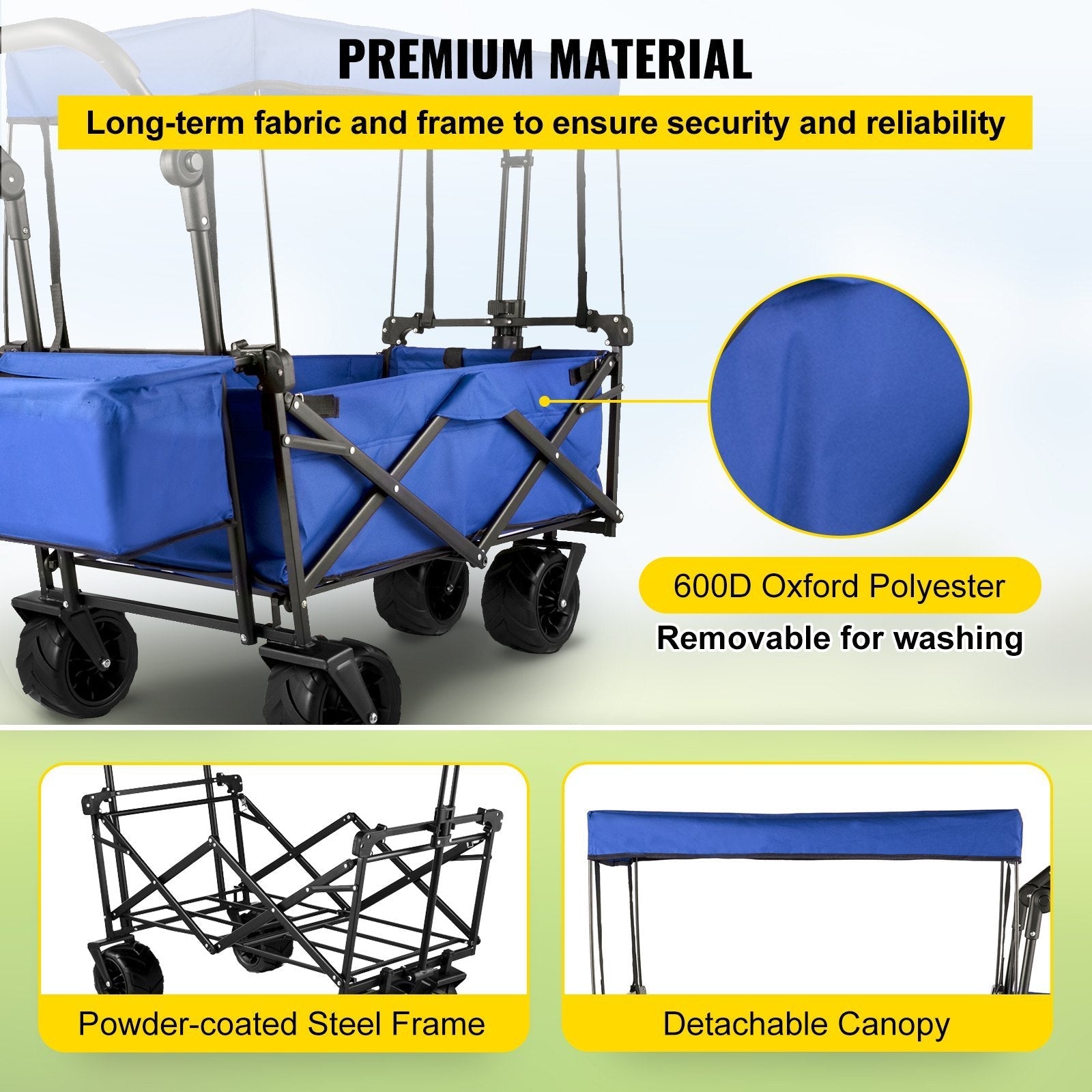 Extra Large Garden Cart w/ Canopy for Camping Outdoor Campingood for camping and outdoor | campingood.com