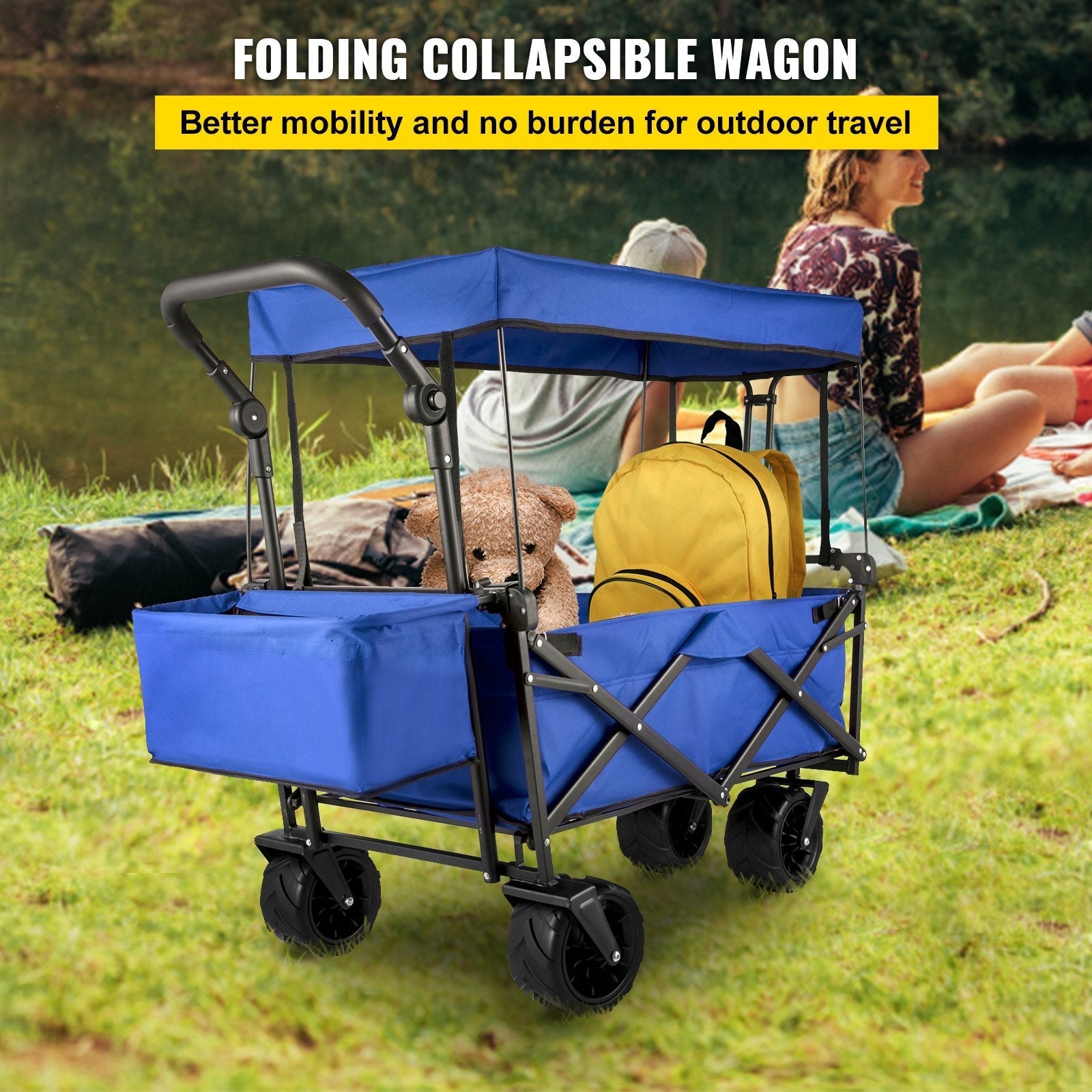 Extra Large Garden Cart w/ Canopy for Camping Outdoor Campingood for camping and outdoor | campingood.com