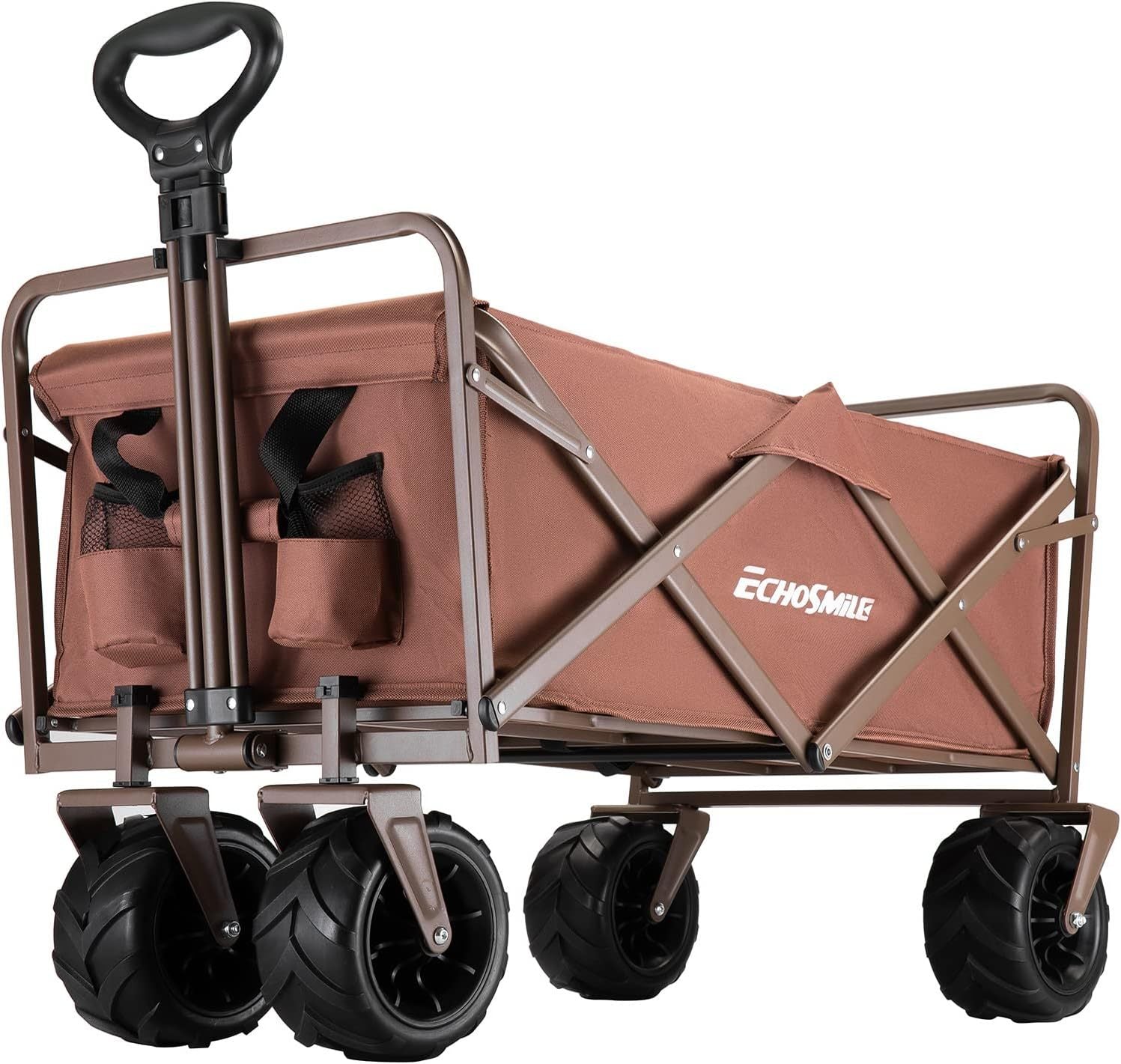 Heavy Duty 350 Lbs Camping Wagon, metal frame, waterproof 600D fabric, portable for outdoor, Campingood