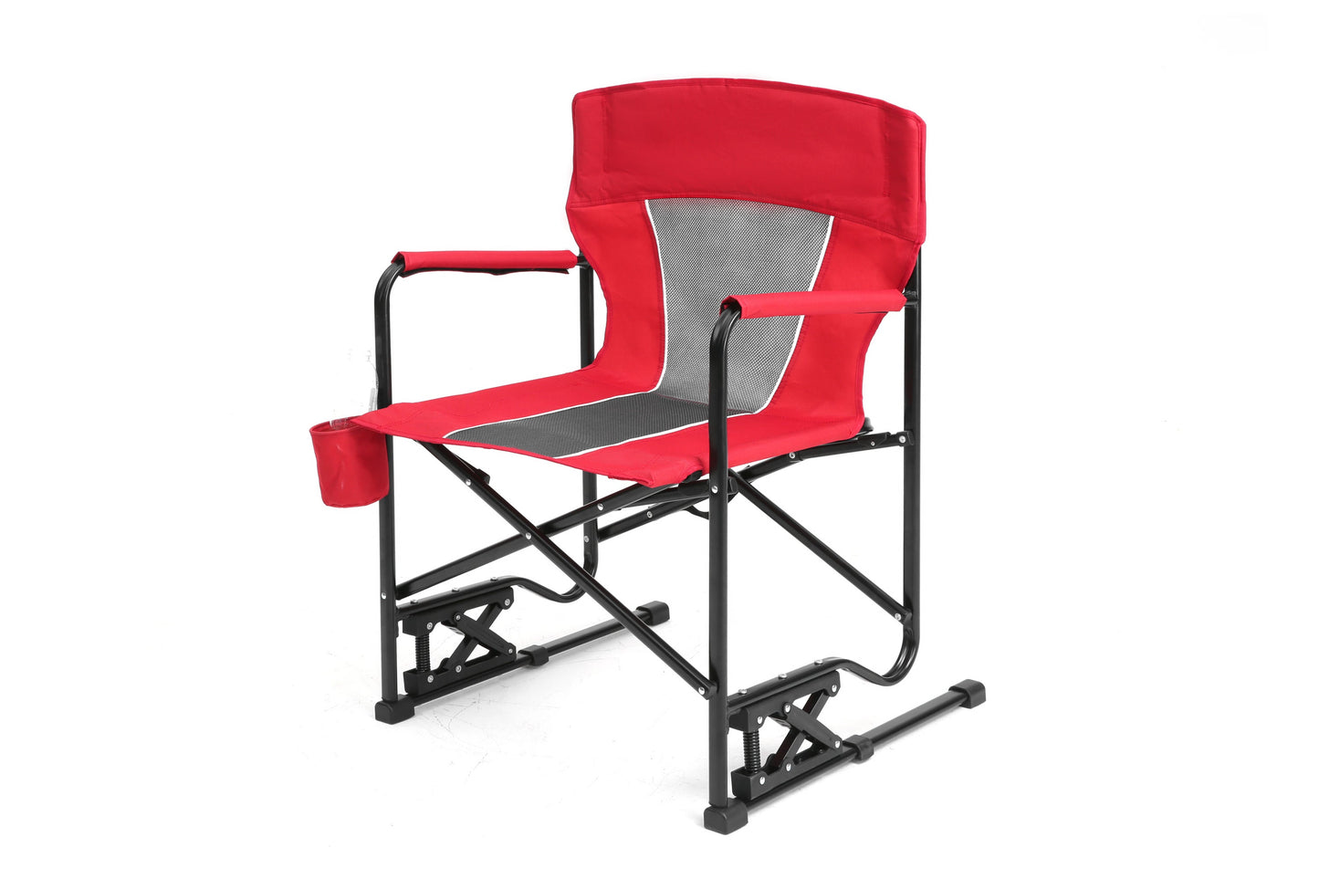 Freestyle Rocker Chair Red with Drink Holder for camping and outdoor | campingood.com
