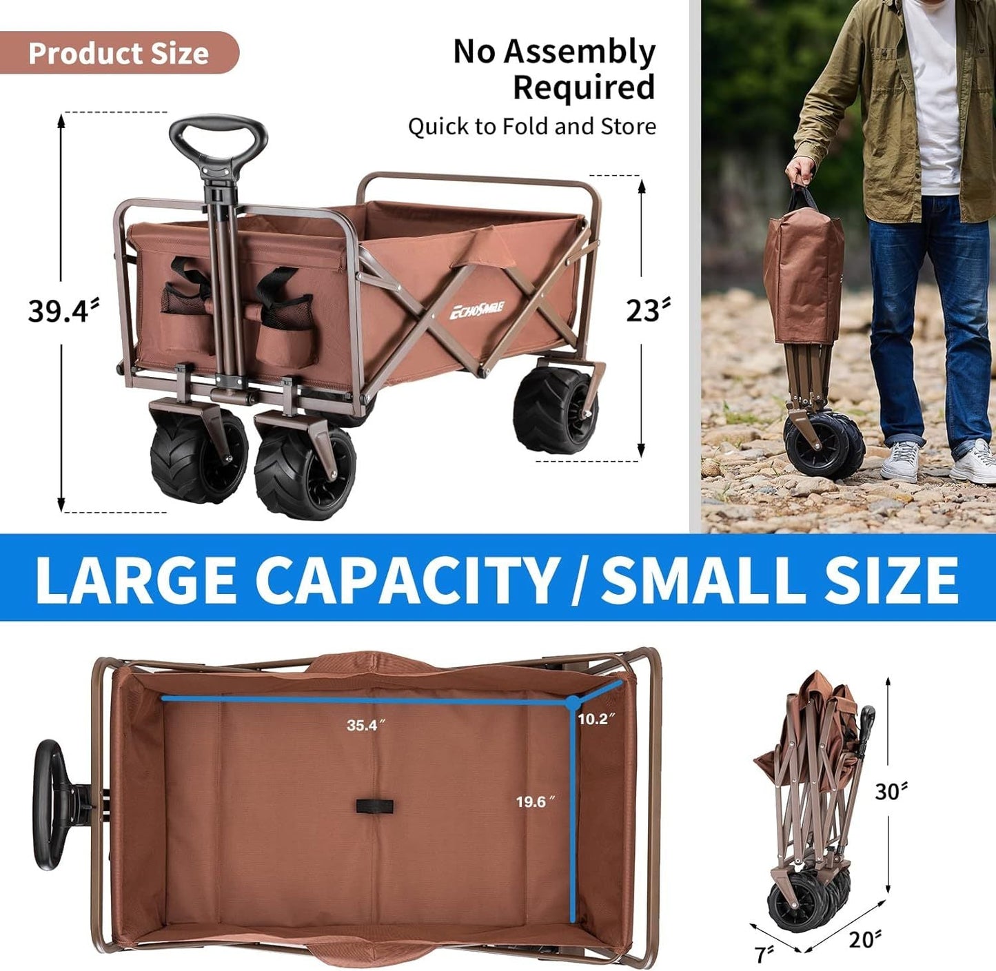 Heavy Duty 350 Lbs Collapsible Camping Wagon Outdoor for camping and outdoor | campingood.com
