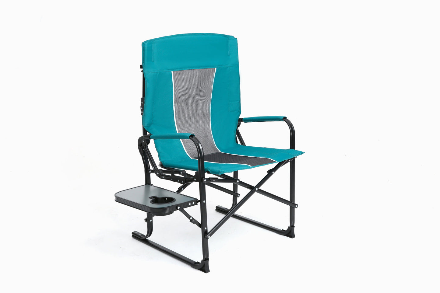 Heavy Duty Director's Camping Chair with Side Table & Cup Holder | Blue for camping and outdoor | campingood.com
