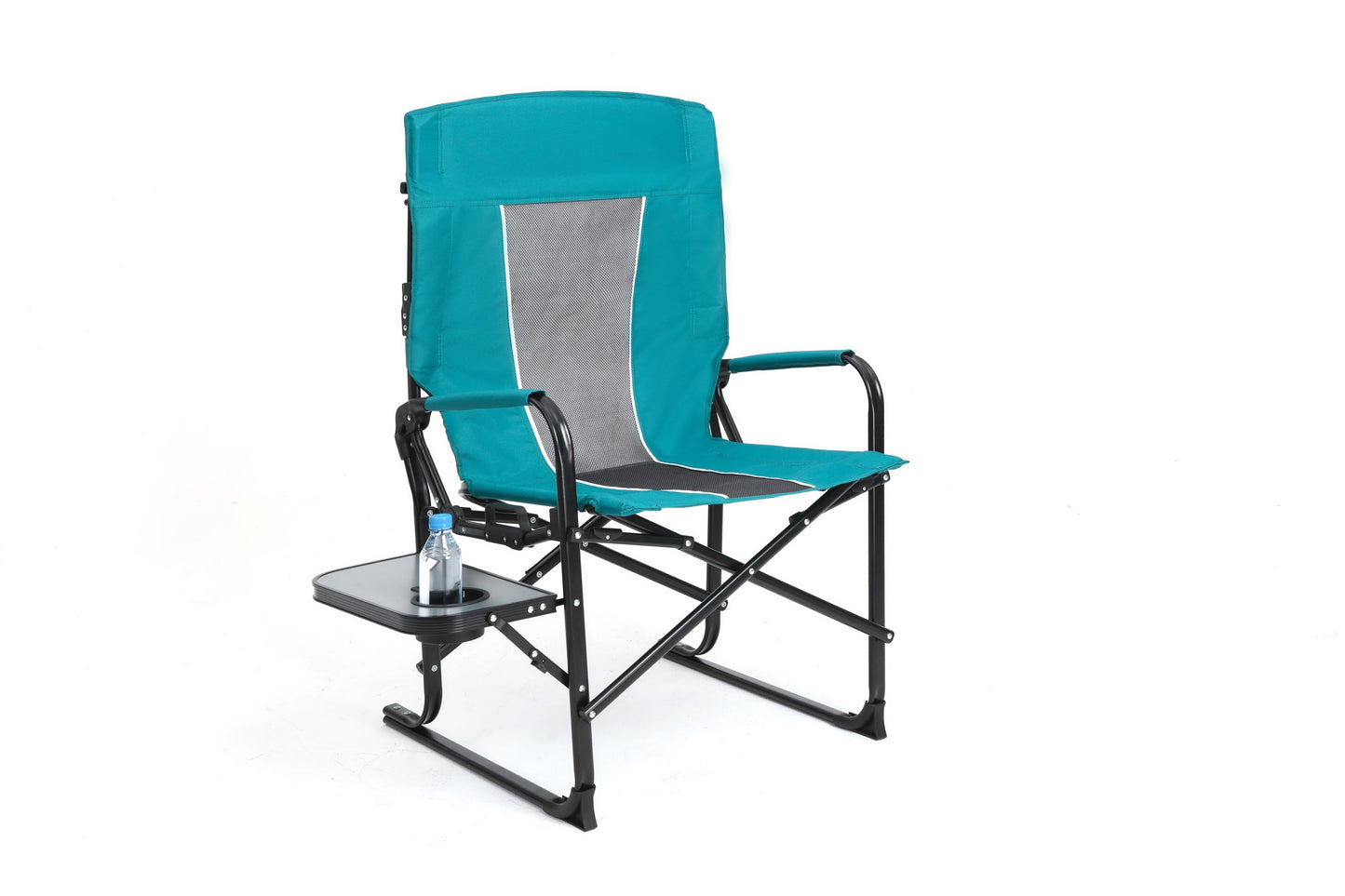 Heavy Duty Director's Camping Chair with Side Table & Cup Holder | Blue for camping and outdoor | campingood.com