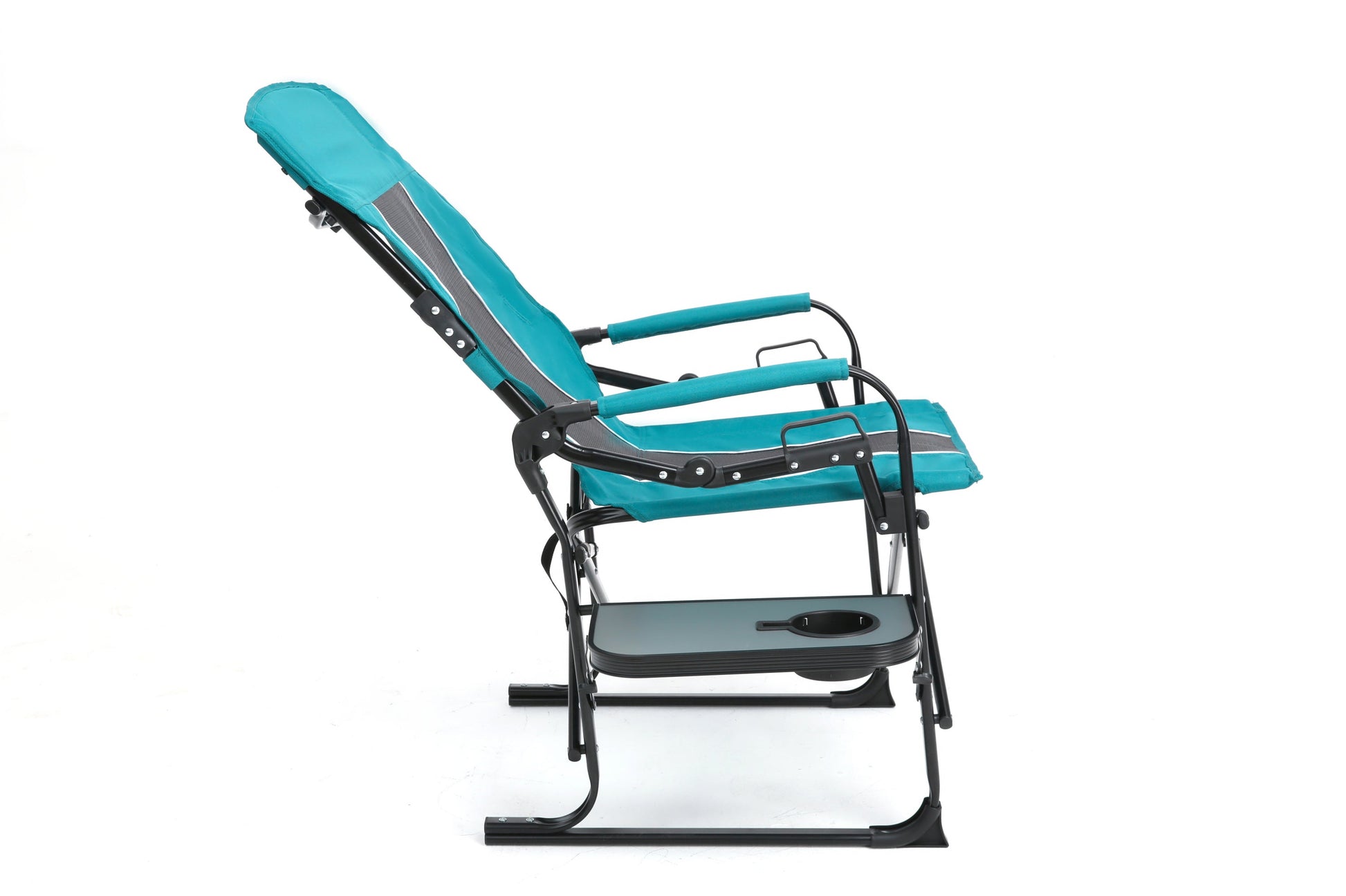 Heavy Duty Director's Camping Chair with Side Table & Cup Holder | Blue for camping and outdoor | campingood.com