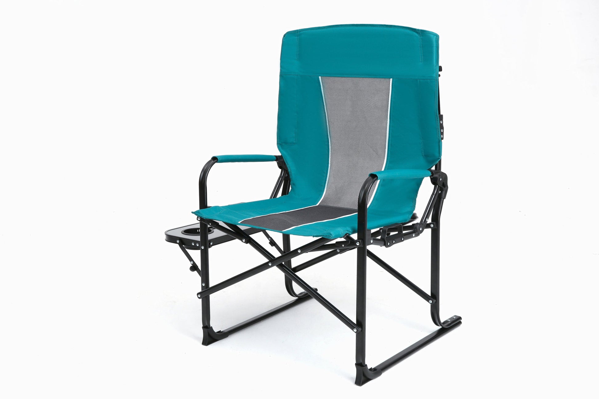 Heavy Duty Director's Camping Chair with Side Table & Cup Holder | Blue for camping and outdoor | campingood.com