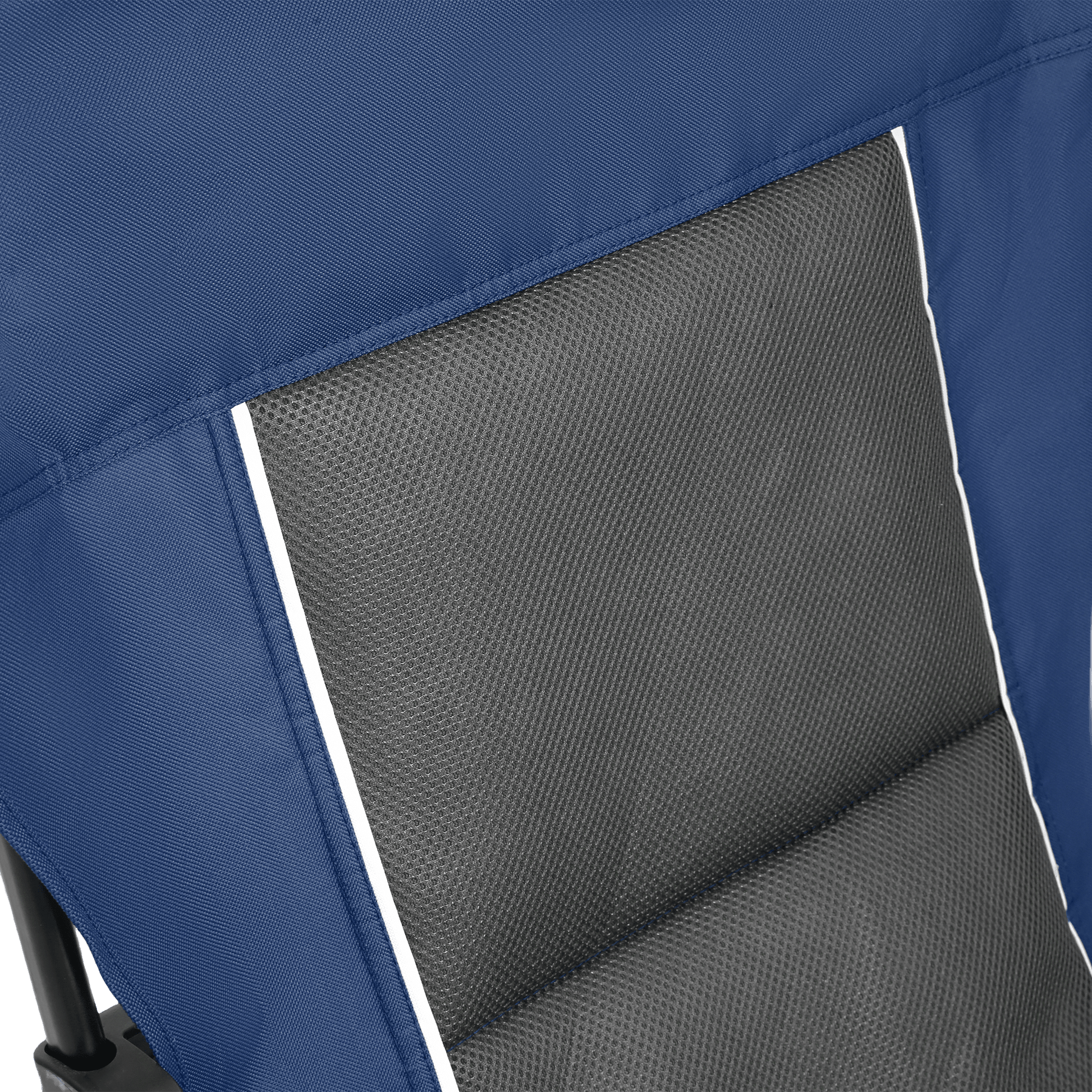 Heavy Duty Lawn Chair 250lbs Navy Blue with Cup for camping and outdoor | campingood.com