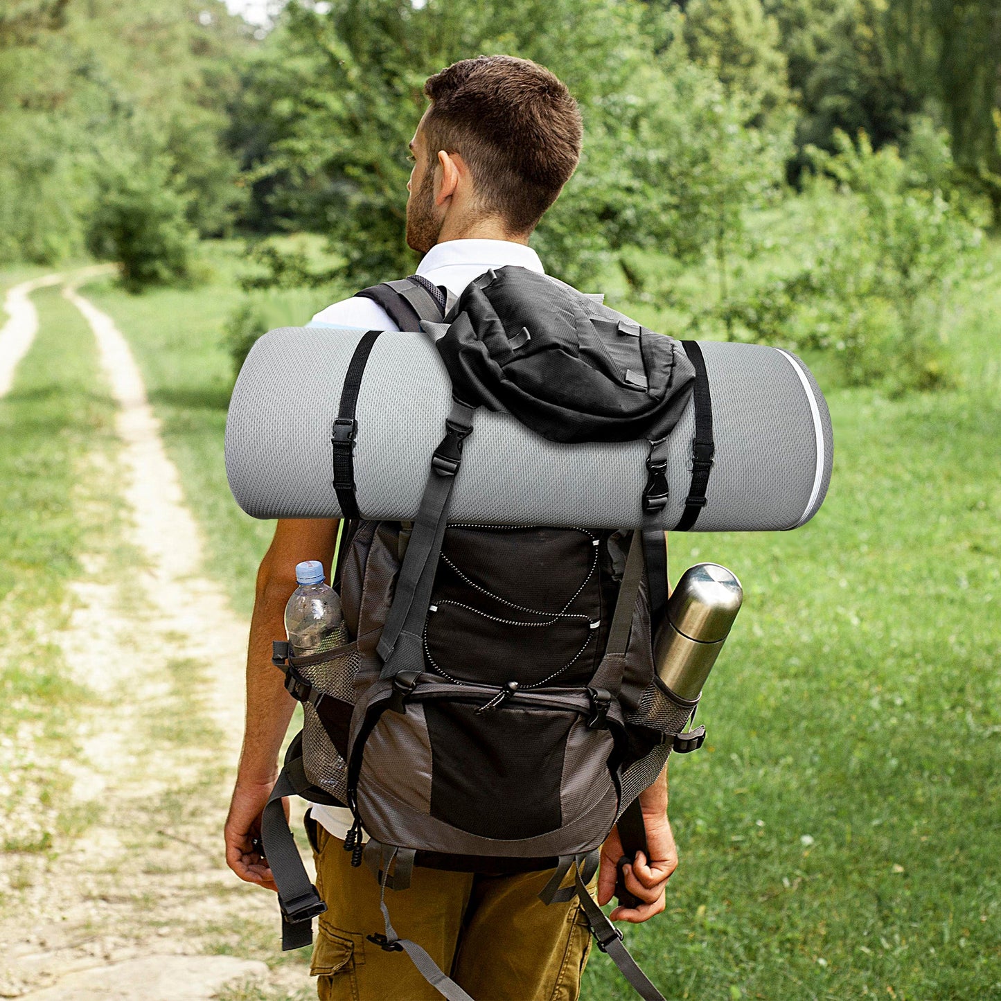 Memory Foam Camping Mattress 63x26 with Water - Resistant Cover for camping and outdoor | campingood.com