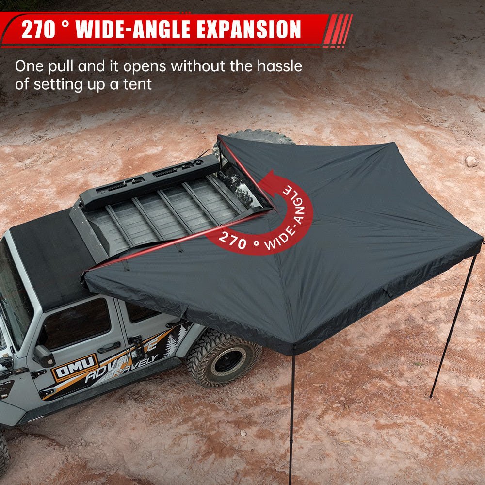 Overland 270° Awning Tent Black Top for camping and outdoor | campingood.com