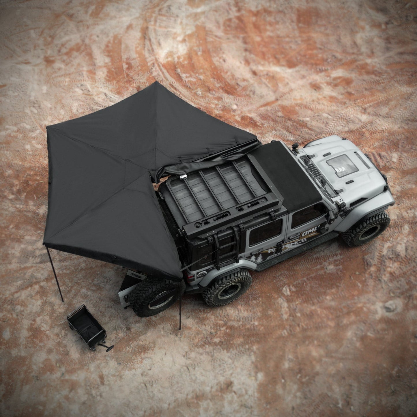 Overland 270° Awning Tent Black Top for camping and outdoor | campingood.com