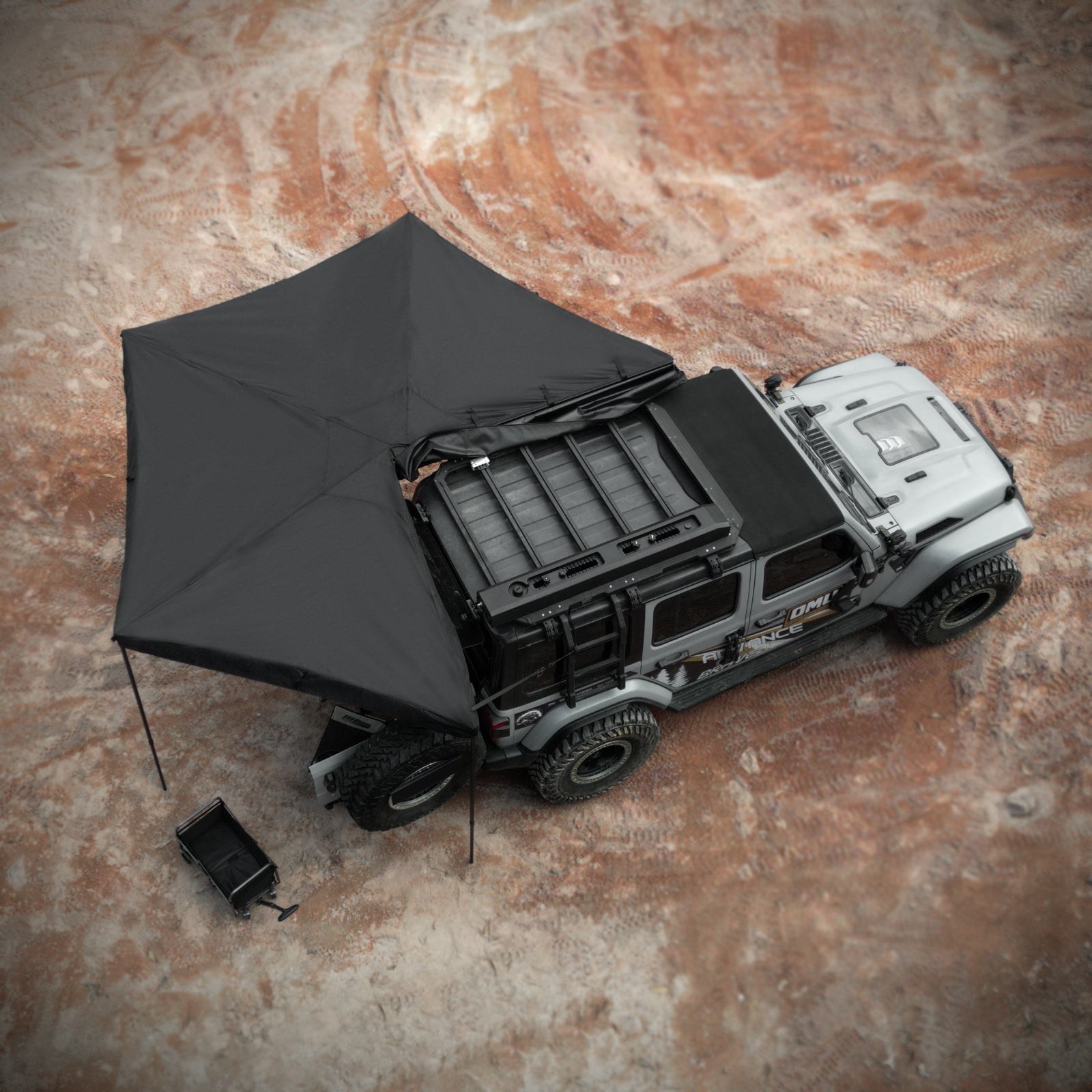 Overland 270° Awning Tent Black Top for camping and outdoor | campingood.com